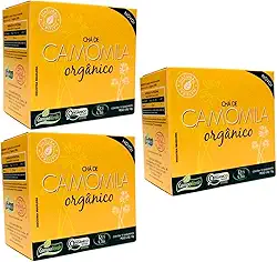 Kit 3cx Chá de Camomila Orgânica sachês Campo Verde
