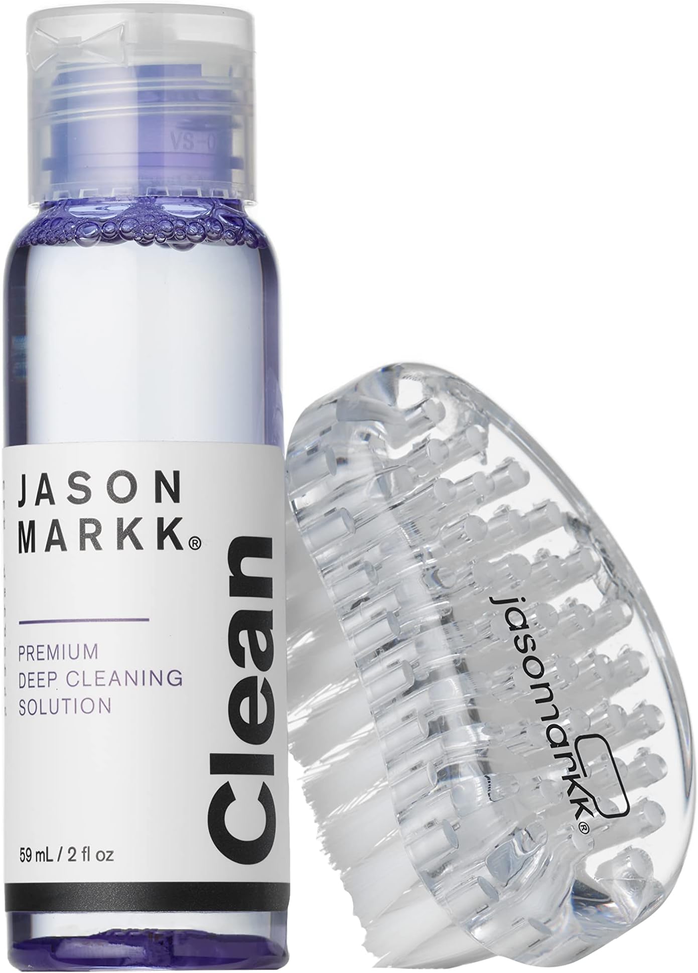 Jason Markk Starter Kit - 2 oz. Premium Deep Cleaning Solution & Ergonomically Designed Standard Starter Brush - Full Grain Leather, Rubber, and more, 4oz - Cleans & Conditions up to 50 Pairs of Shoes