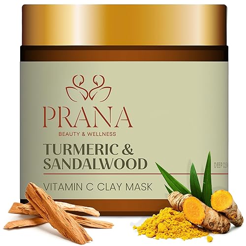 Miniatura 6 de Mascarilla facial de cúrcuma y sándalo de prana  Cuidado natural de la piel  Aclarador e hidratante  Antienvejecimiento  Mascarilla facial de