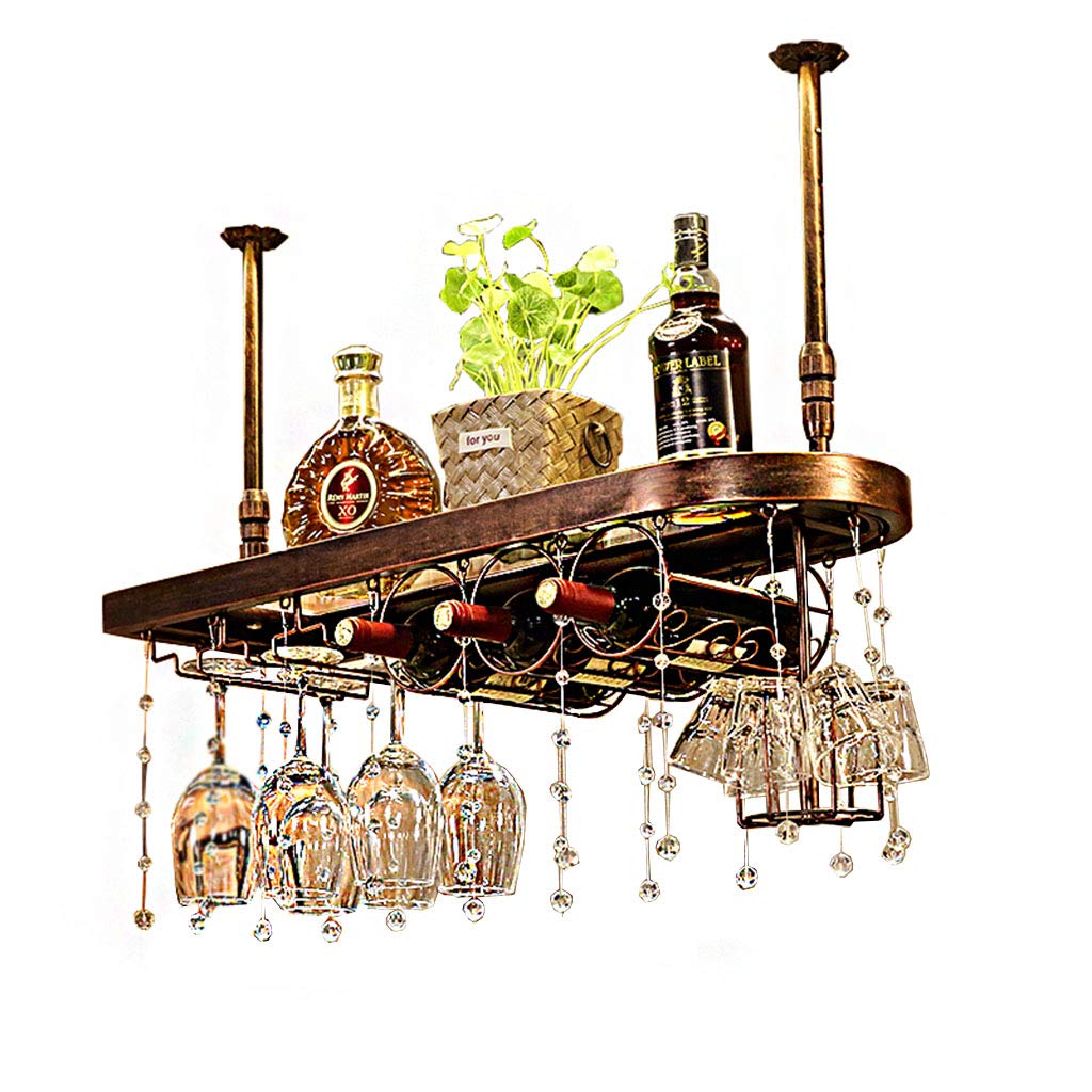 BotelleroSoporte para Copas de Vino de Metal montado en la Pared | Regalo Decorativo de Almacenamiento de Corcho de Vino | Soporte para Vino Colgante | Portabotellas Estante de Vidrio Fácil