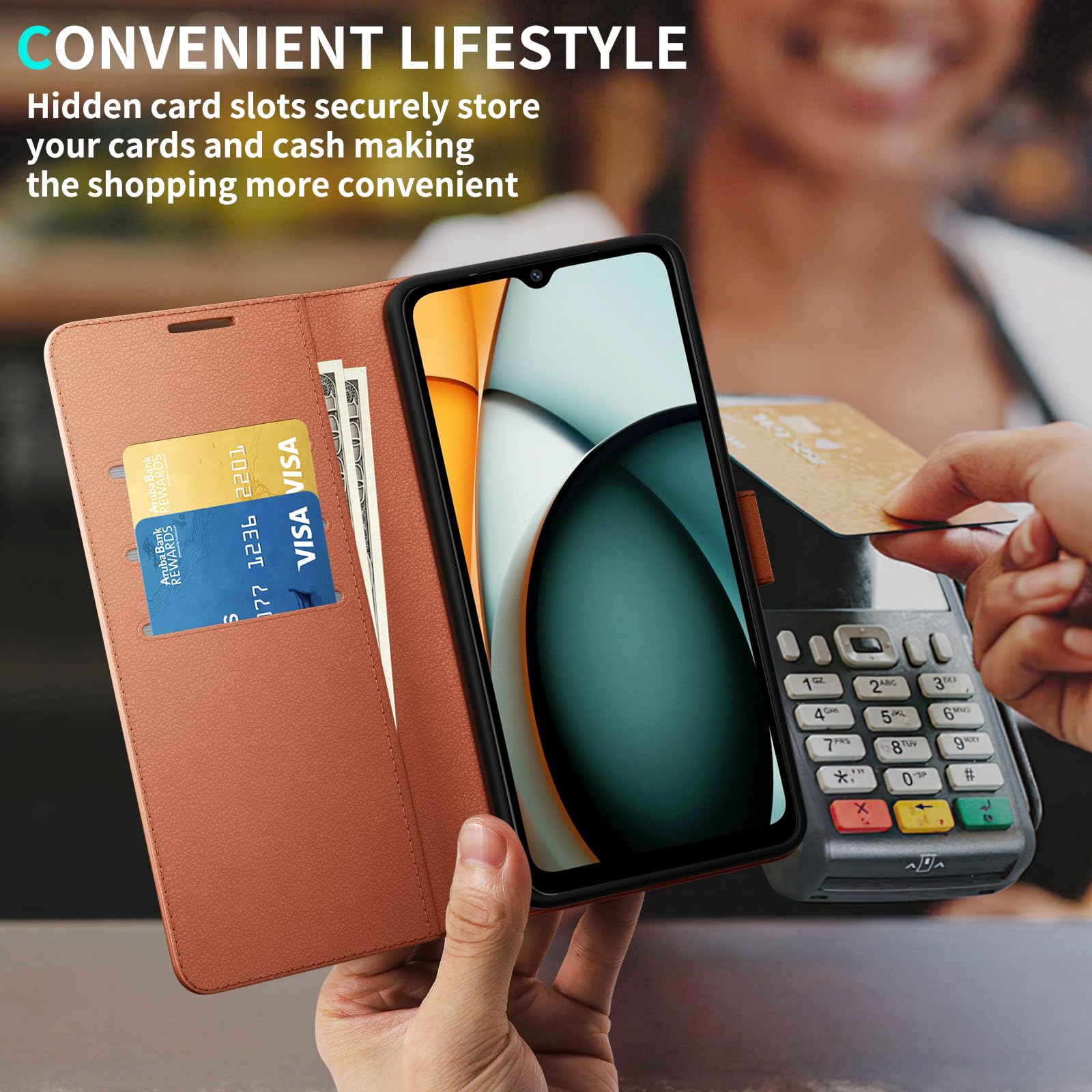 COVER-DISCOUNT Custodia flip con blocco RFID, Copertina, Xiaomi