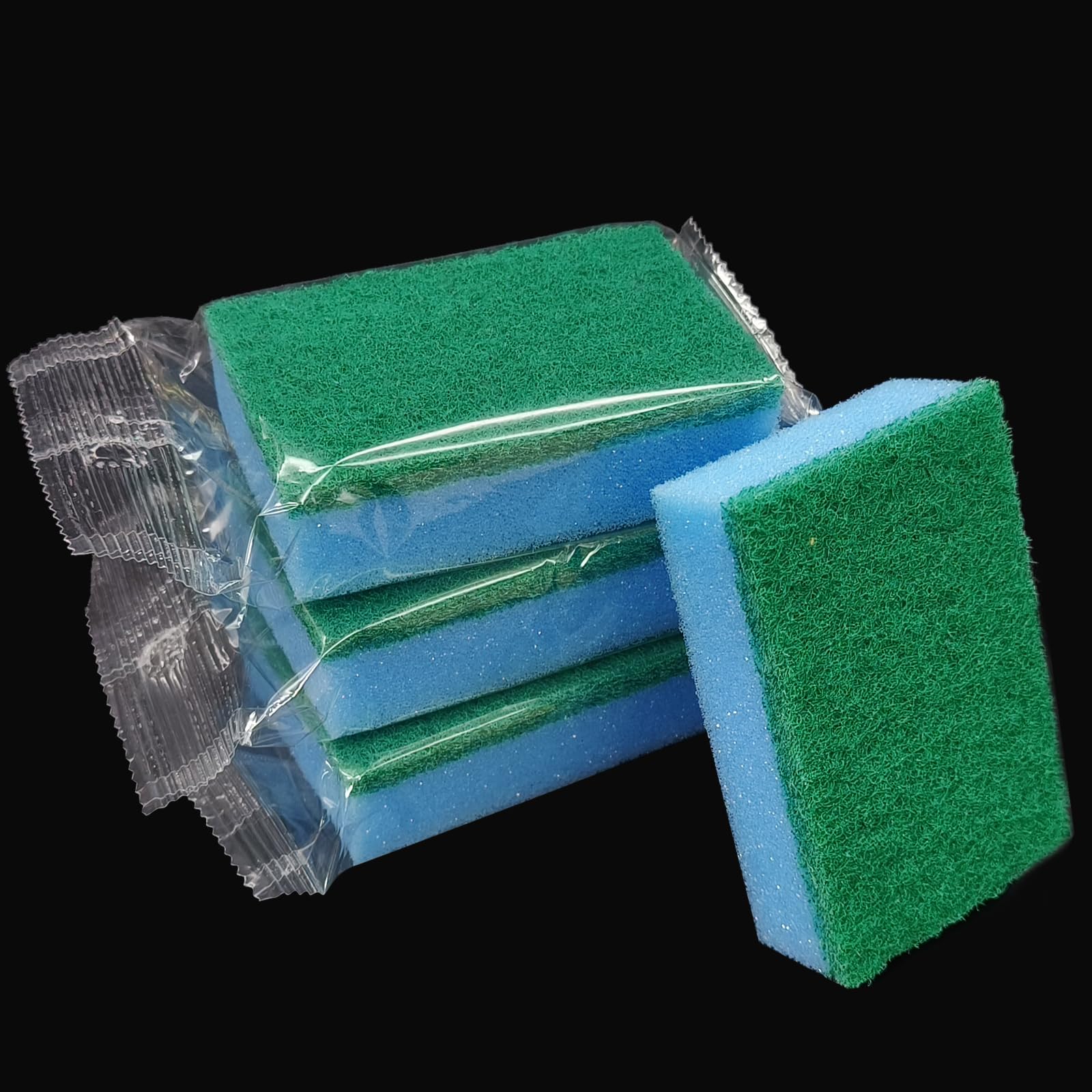 Paquete de 660 esponjas azules envueltas individualmente, esponja envuelta individualmente para cocina, fregar, lavar platos, lavar platos, limpieza de lavavajillas, fregadero, funda a