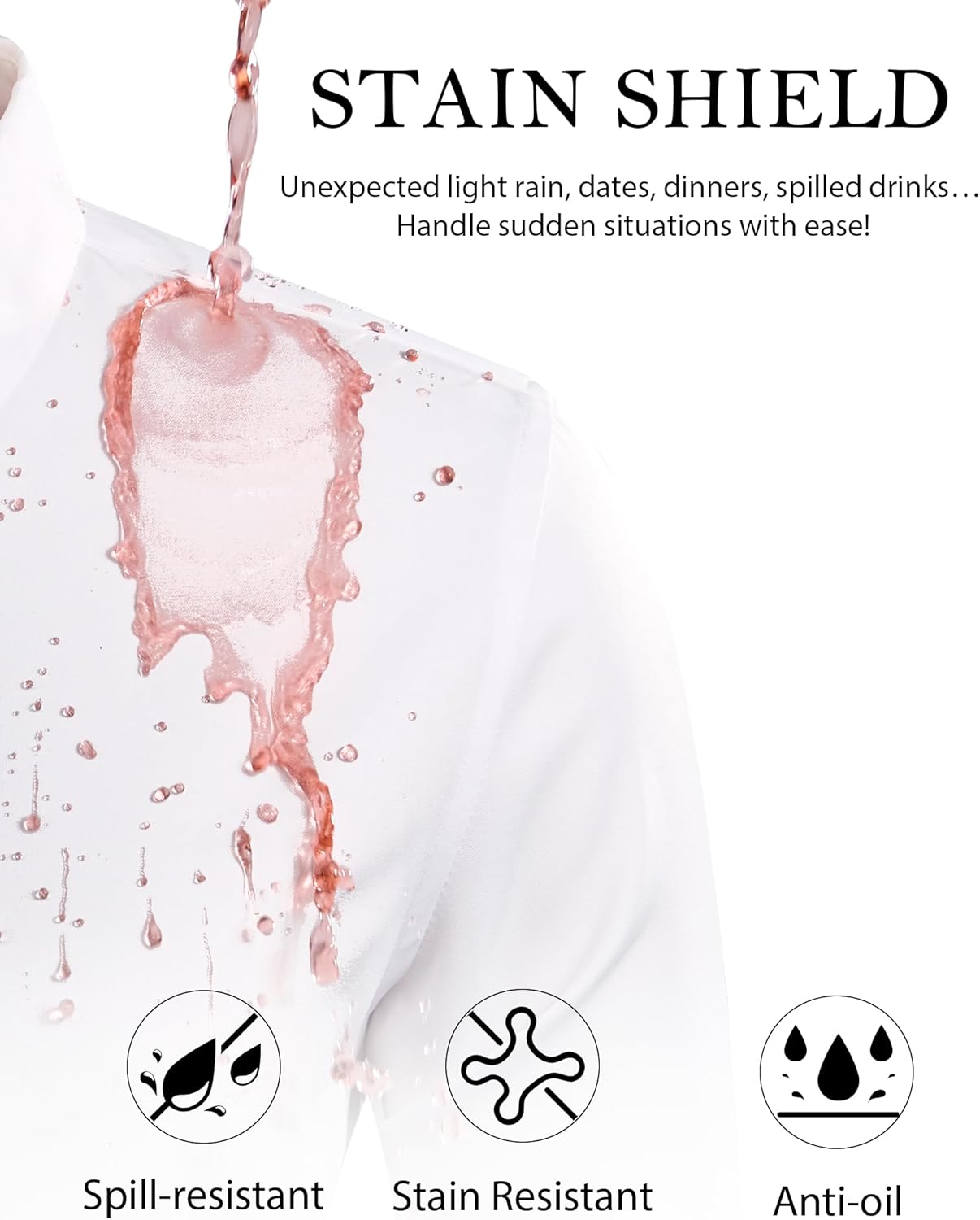 siliteelon Womens Button Down Shirt Stain Shield Short Sleeve Wrinkle Free Dress Shirt Work Blouse Business Casual Tops - Image 4