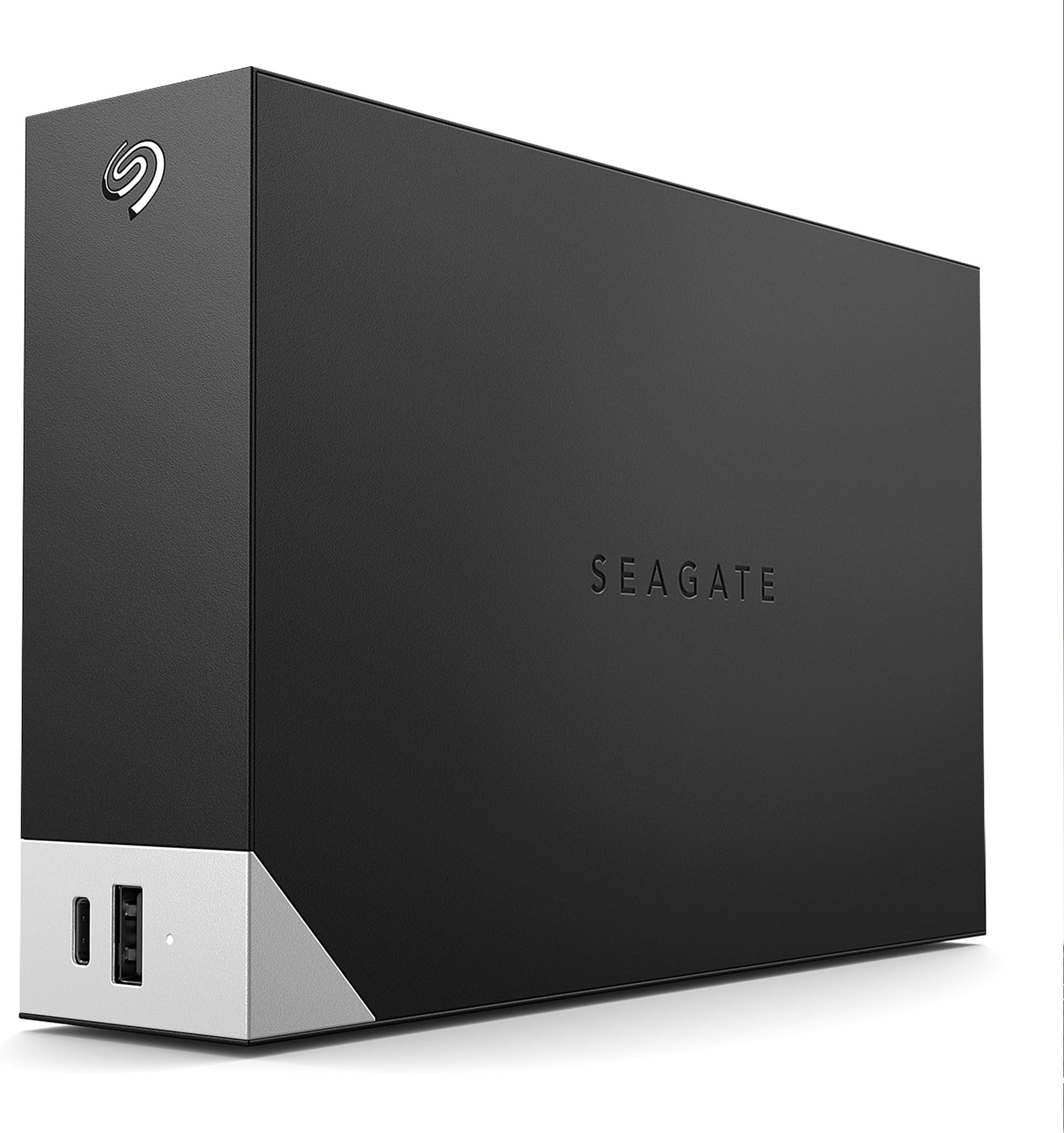 Seagate One Touch Hub 8TB Desktop External HDD USB-C & USB 3.0 Port, with 3 yr Data Recovery Services, for Computer PC Laptop Mac, 6 Month Mylio Create (STLC8000400), Black