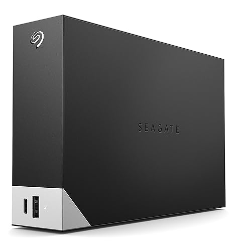 Seagate One Touch Hub 4TB External Hard Drive Desktop HDD – USB-C and USB 3.0 port, for Computer Workstation PC Laptop Mac (STLC4000400)