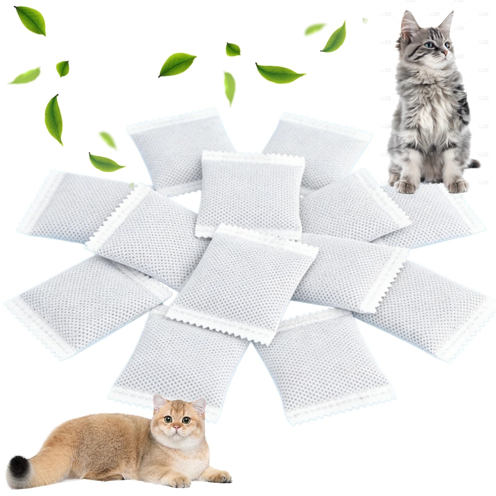 18 Pack Universal Odor Eliminator for Hooded Cat Litter Box,Cat Litter Box Filter,Odor Eliminator for Hooded Cat Litter Tray,Natural Activated Charcoal Filters Refills, Cat Toilet Odor Control