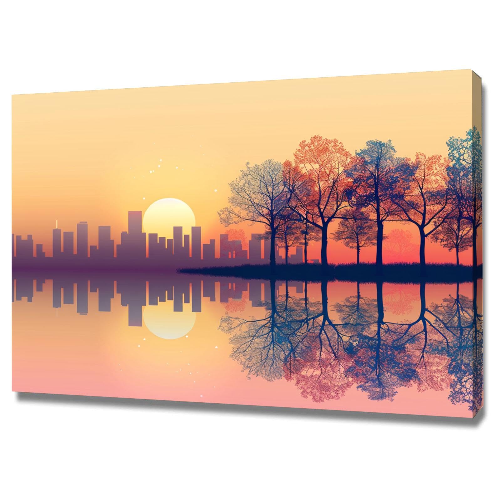 Impression d’art mural sur toile abstraite 70x100cm encadrée - 7