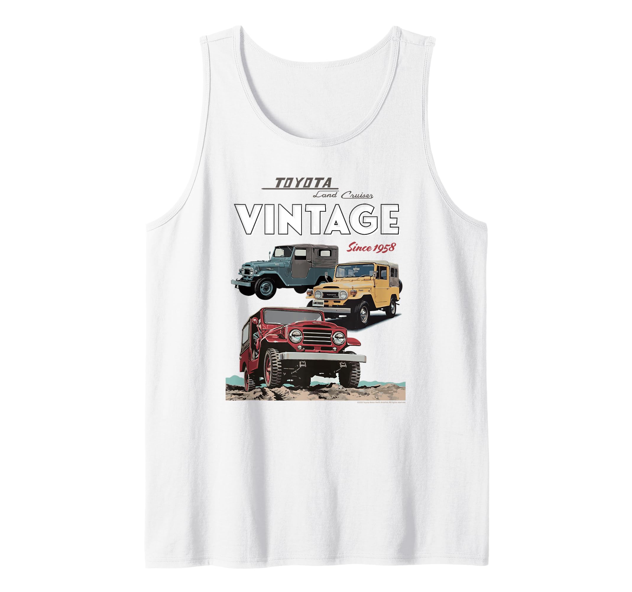 Toyota Iconic Land Cruiser Vintage Since 1958 Big Chest Logo Tank Top