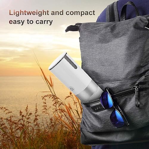 Miniatura 6 de Máquina de café portátil USB, pequeña máquina de café de viaje (tamaño 9.96 x 2.95 x 2.95 pulgadas)