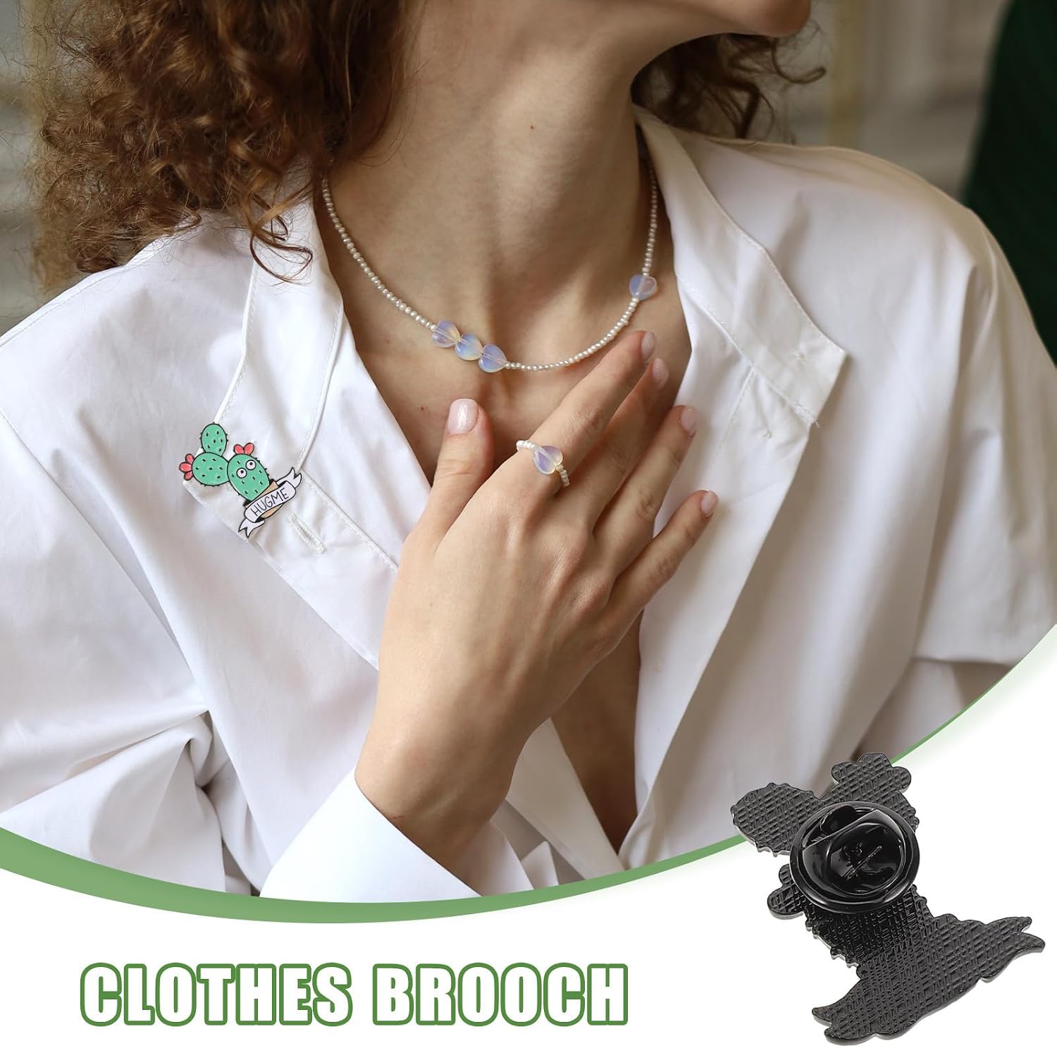 4pcs Women’s Cactus Brooch Pins Enamel Plant Lapel Pins for Clothes Suit Accessories Gift for Birthday Unique Costume Jewelry