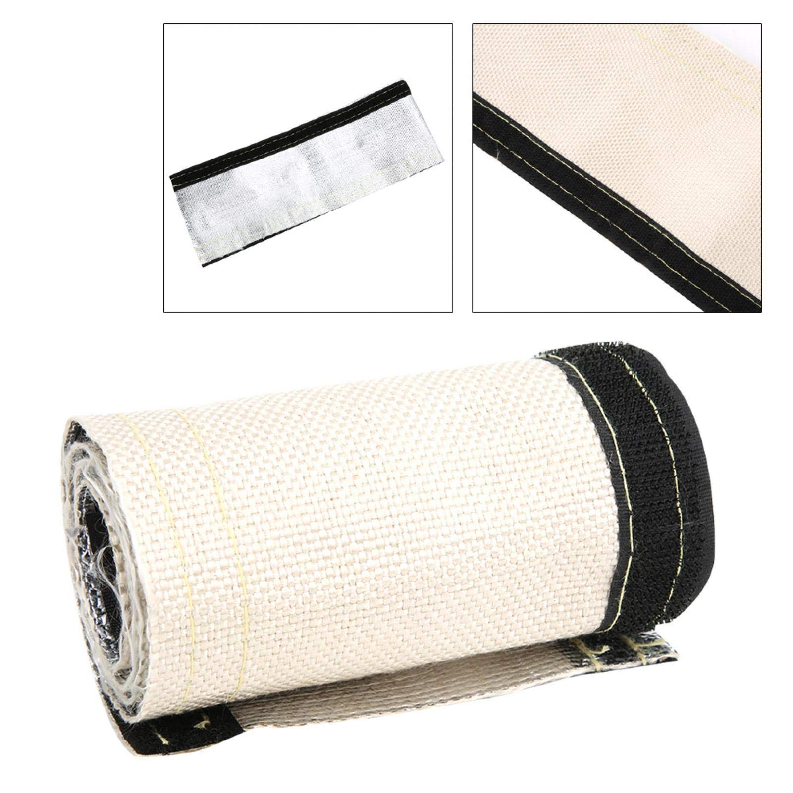 Izolowana rura metalowa, pokrywa Biała szara tuleja termiczna z aluminiowaną warstwą zewnętrzną 600x106mm do plecionych rur, przewodów paliwowych, kabli lub osłony termicznej