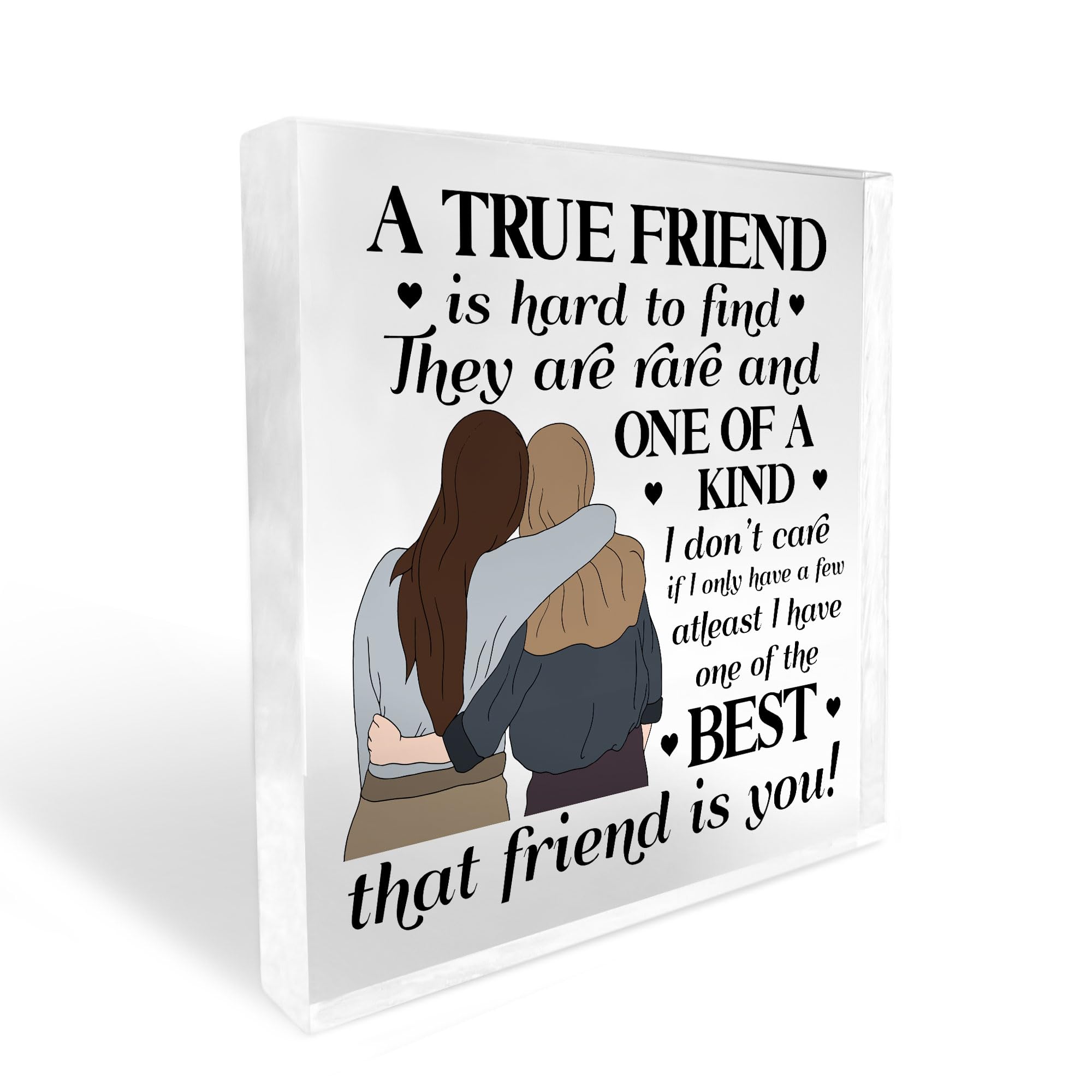 Red Ocean Gift For Best Friend TRUE FRIEND Gift Plaque Friendship Sign Gift For Best Friend Birthday Christmas Thank You Gift For Her