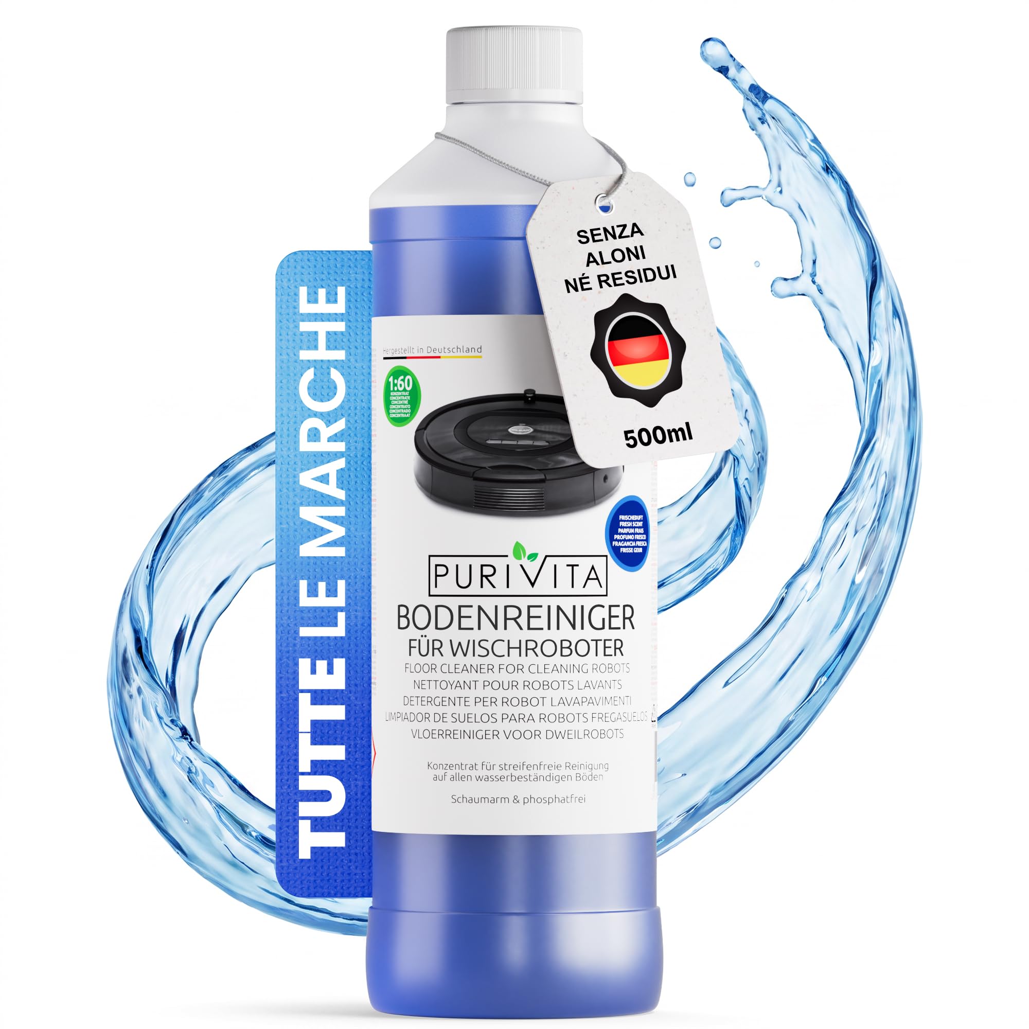 PURIVITA® Detergente Lavapavimenti Concentrato Robot e Lavasciuga, 500ml