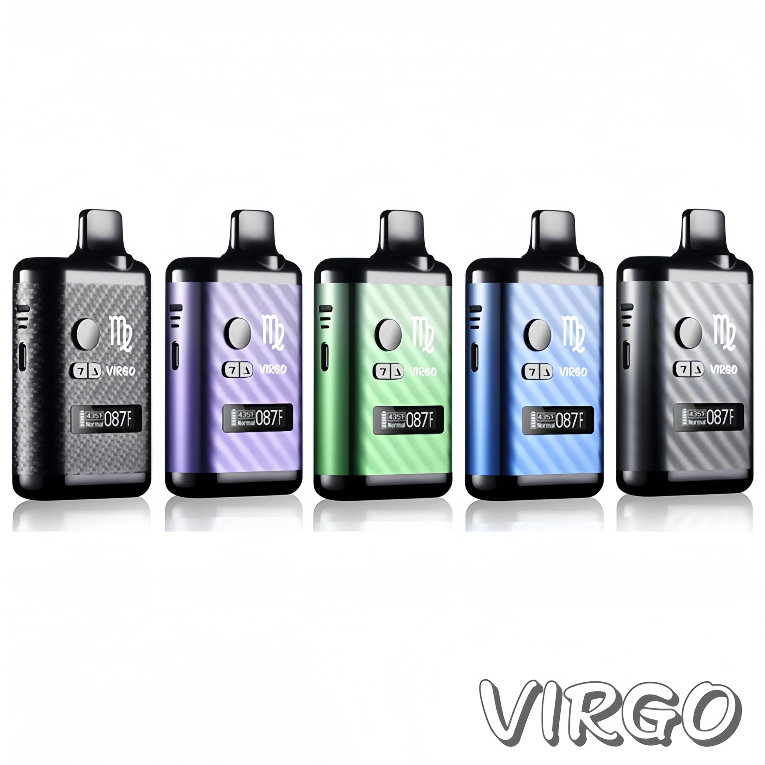 Vaporisateur Virgo pour herbes sèches, chambre chauffante en céramique, affichage OLED et contrôle de la température (gris)