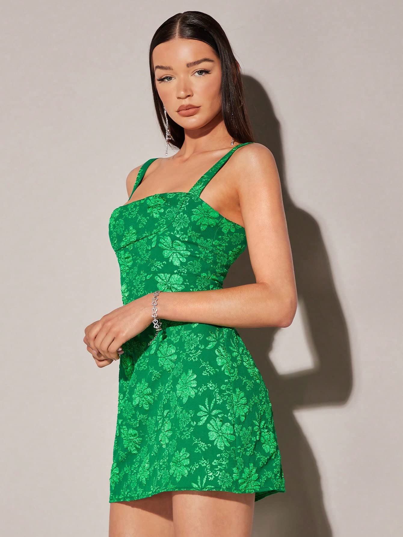 Amazon.com: Neeno Women's Dresses Floral Jacquard Cami Dress Amazon.com: Neeno Women's Dresses Floral Jacquard Cami Dress