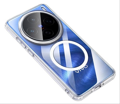 GIOPUEY Coque Magnétique pour Vivo X200, Compatible avec MagSafe, Arrière Transp