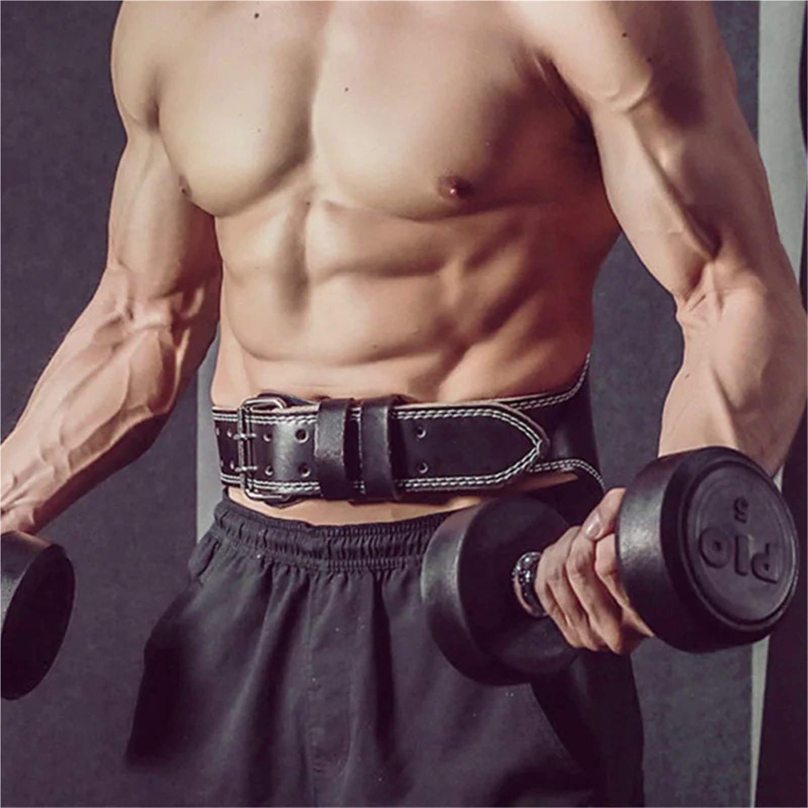 Ceinture D'HaltéRophilie Ceinture de Soutien de Taille en Cuir PU, Protection de Ceinture de Sport, Fitness, Squat Profond, Traction Dure, haltérophilie pour La Protection Lombaire