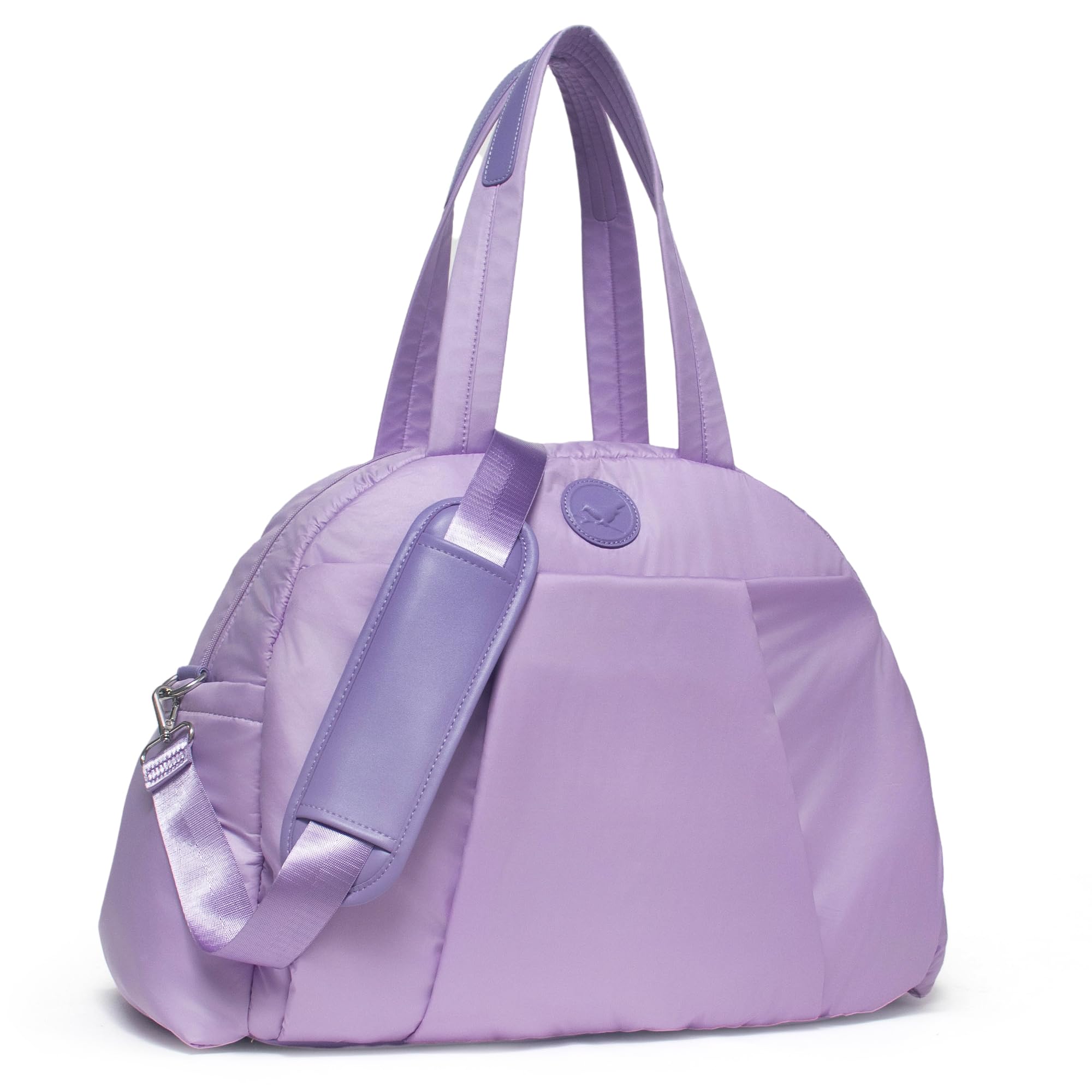 SUNNY BIRD Gym Duffel Bag for Women, Weekender Overnight Bag for Travel (Lilac)