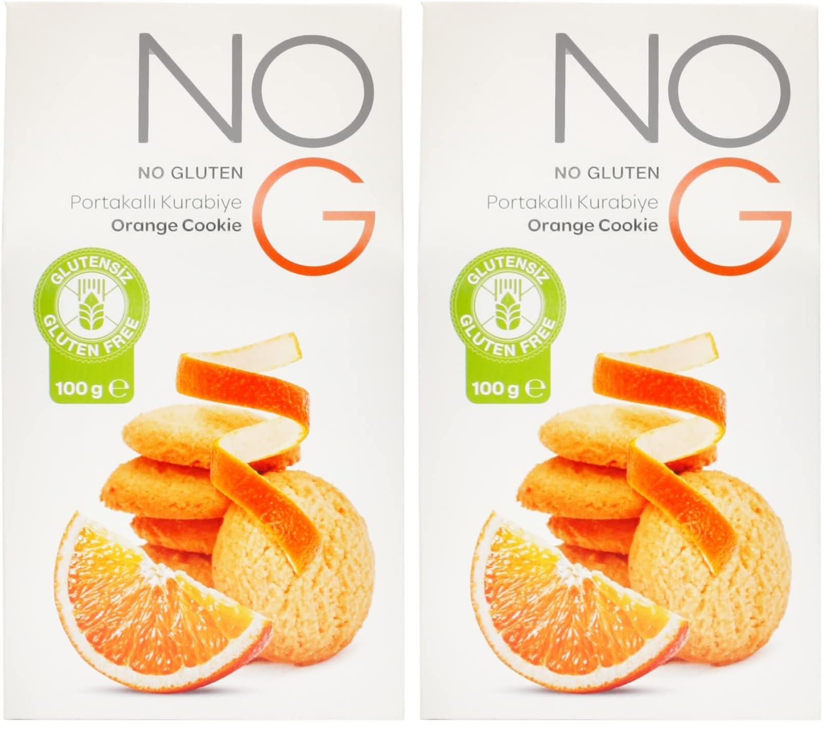 NOG No Gluten 100 gr Portakallı Kurabiye (2 paketi)