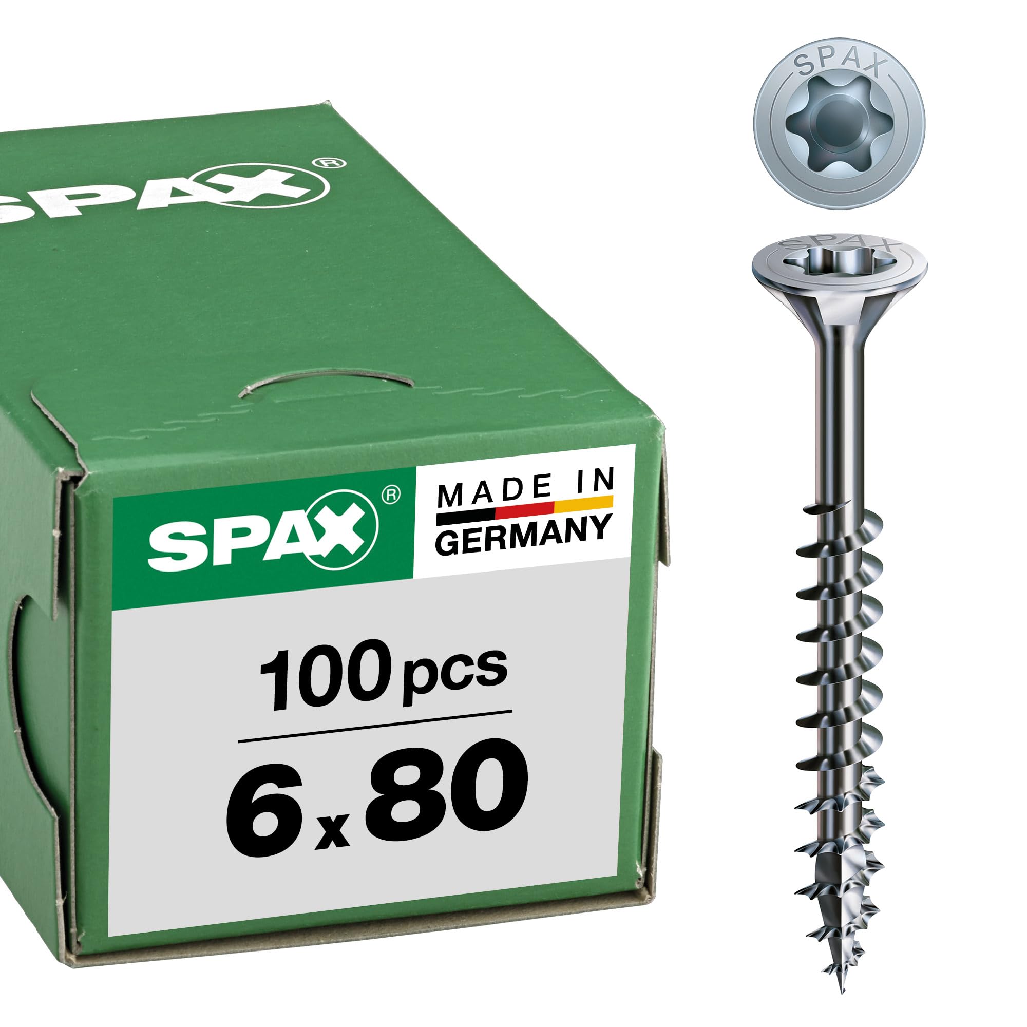 Spax – Universal Screw 3/Blank Galvanised Partially Threaded, Countersunk T-Star Plus 4Cut, A2J – 0191010350303, 191010600803
