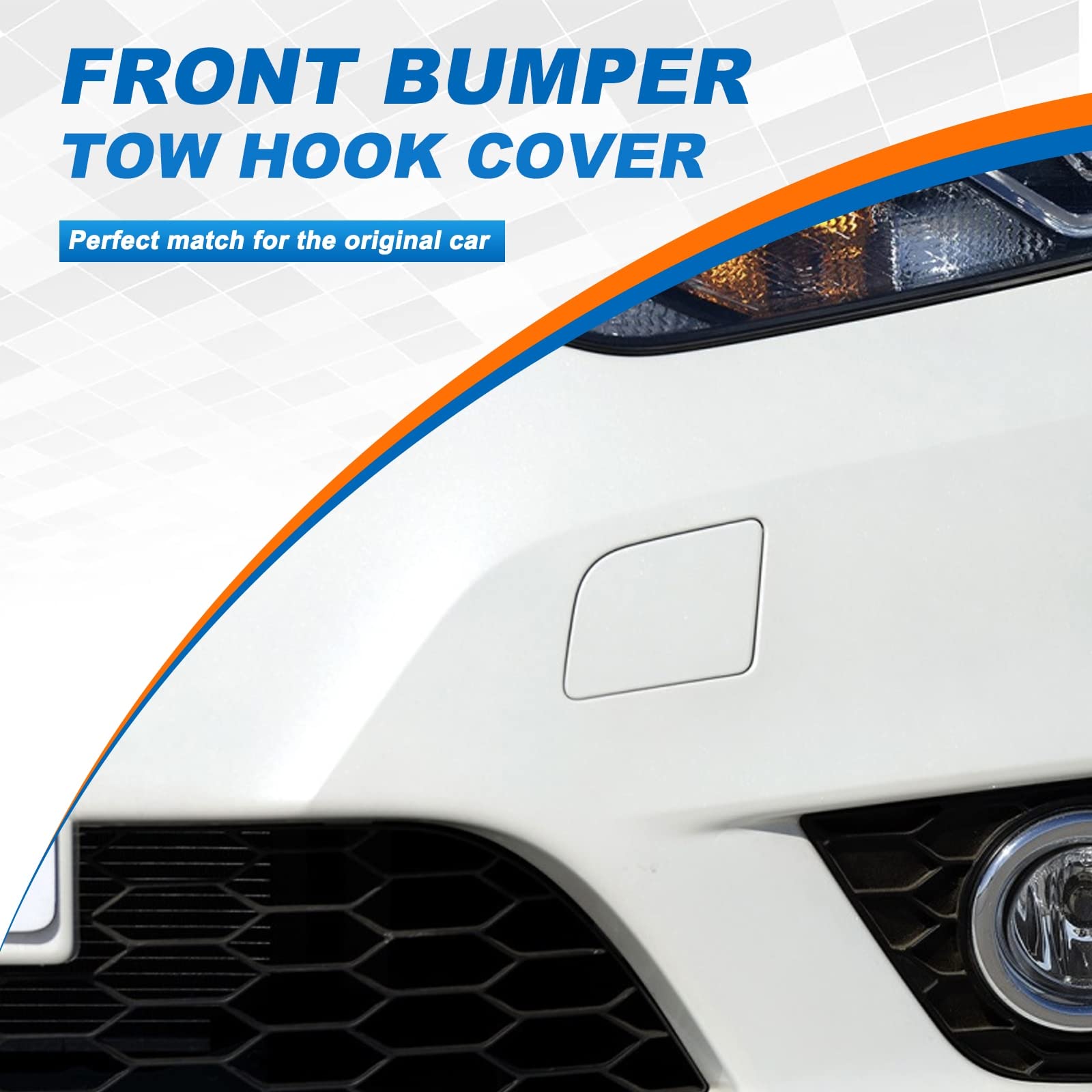 Front Bumper Tow Hook Cover Towing Eye Cap Fit for Nissan Sentra 2016 2017 2018 2019 622A03YU0H 622A0-3YU0H (Silver, left driver side) CZShiYue