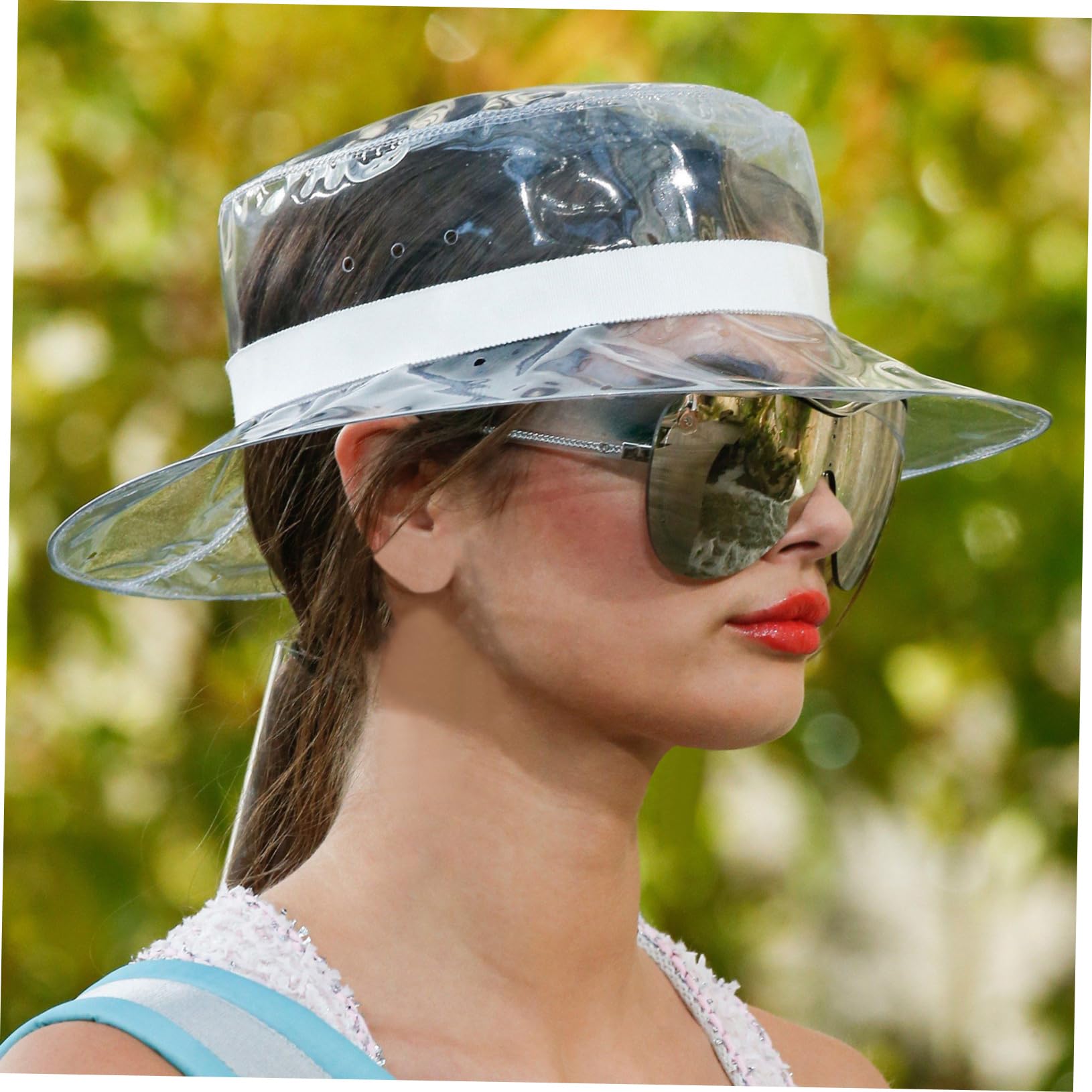 Garneck cappello da pescatore impermeabile cappello a secchiello rinfrescante cappelli da pioggia da donna Cappello da pescatore per uomo cappello trasparente Black