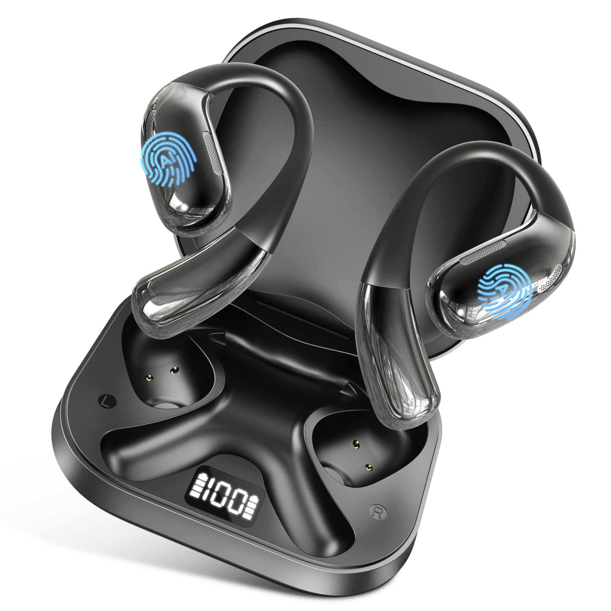 Ai Translation Earbuds Real Time, 144 Languages, 60H Playing Time, Bluetooth 5.4, Comfortable Fit for Travel Around The World, Business Meetings and Reception & Language Learning.-image-33