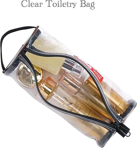 Miniatura 7 de Rough Enough - Neceser de viaje transparente para mujer, a prueba de fugas, organizador de maquillaje cosmético para artículos de tocador, artículos