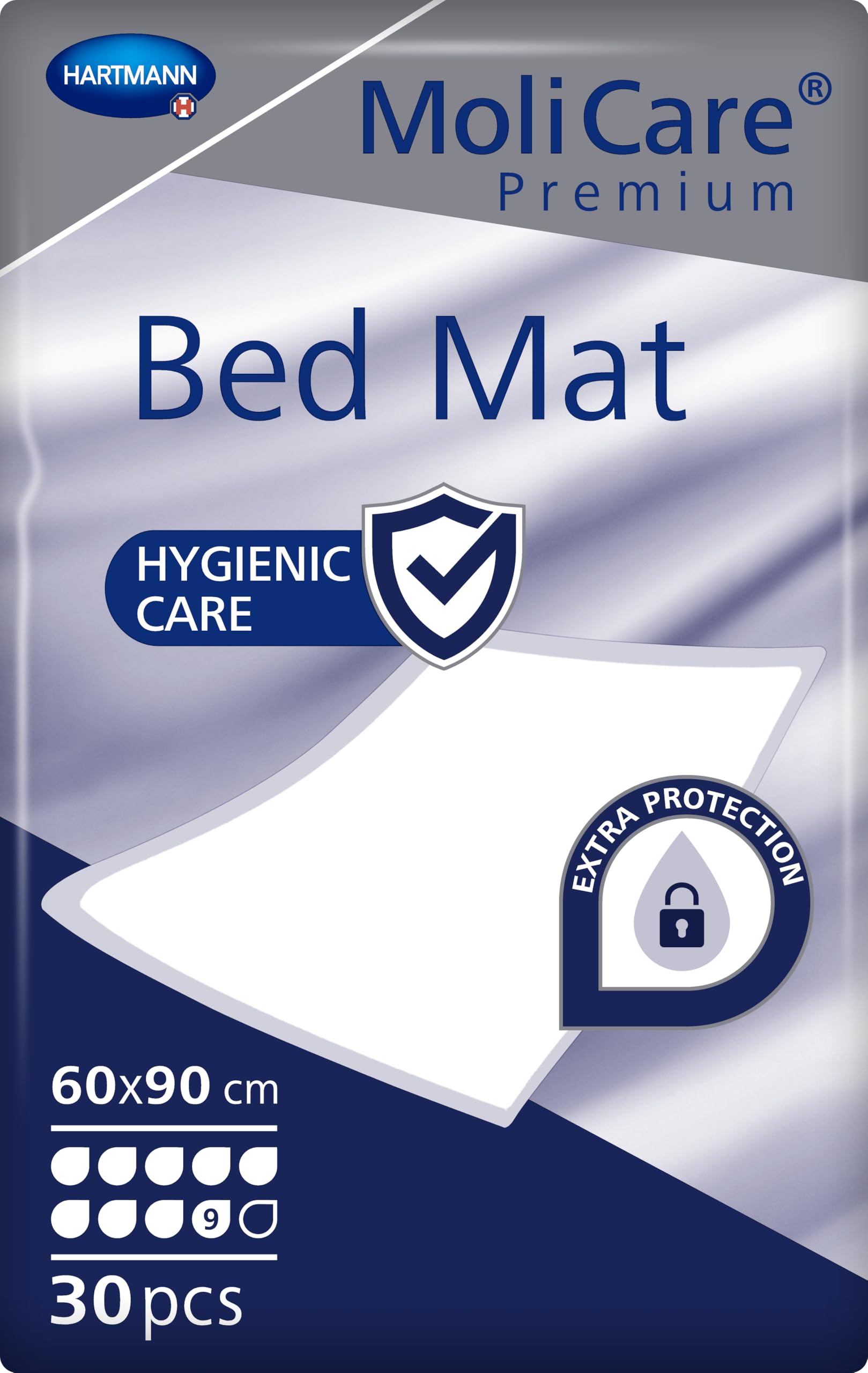 MoliCare Premium Bed Mat 9 Tropfen 60x90 | Packung (30 Stück)