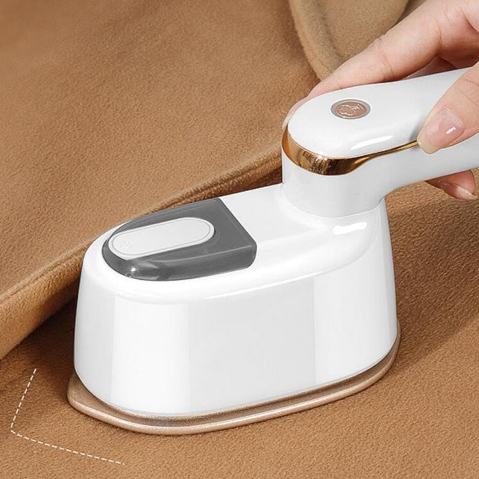 2 in 1 Steam Iron,6-hole exhaust,180° Rotatable,Transparent water tank,1100 Watt, 15S Fast Heat-up,3 Steam Levels Output, Portable Steamer Clothes for Travel Home and Office,(white)