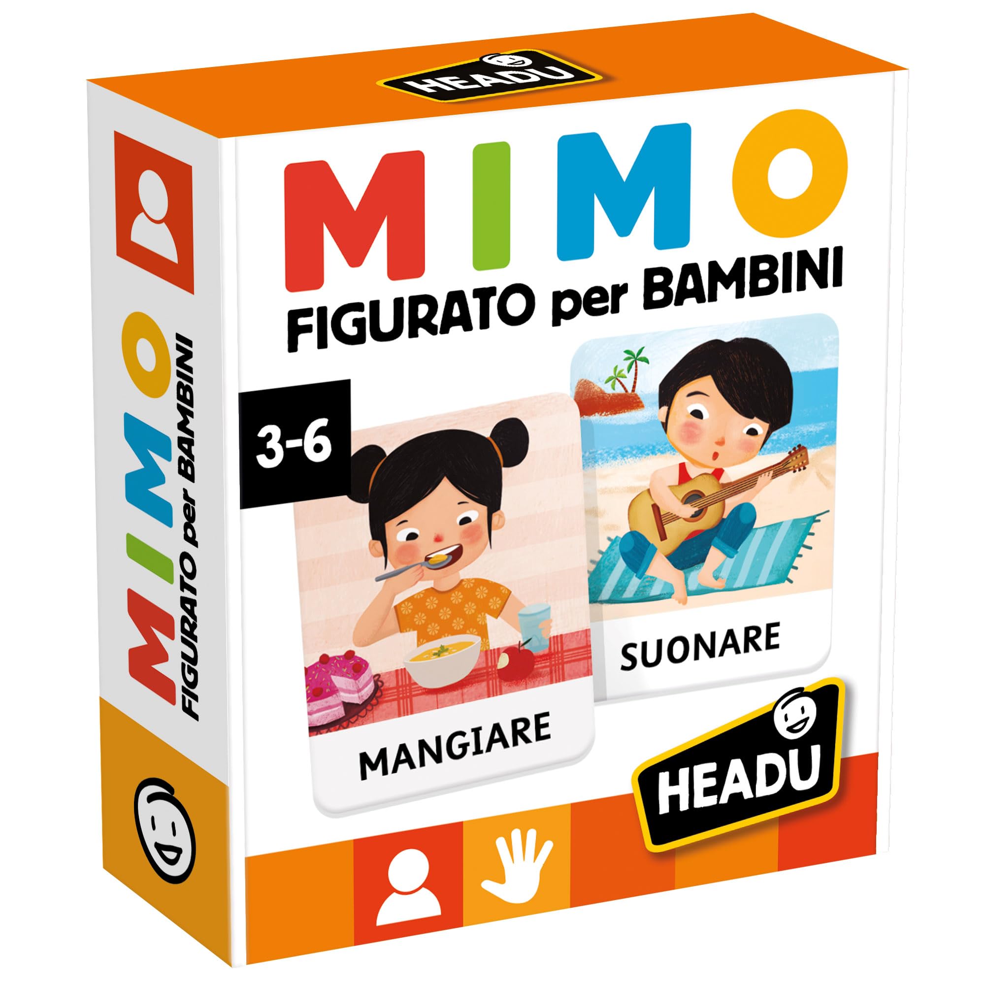 HEADU - Mimo delle Azioni per i Bambini - Emozioni, Lessico e Coordinazione Corporea | Gioco Educativo Bambini 3-6 Anni, Imparare Linguaggio Non Verbale, Idea Regalo Natale Pasqua, Made In Italy