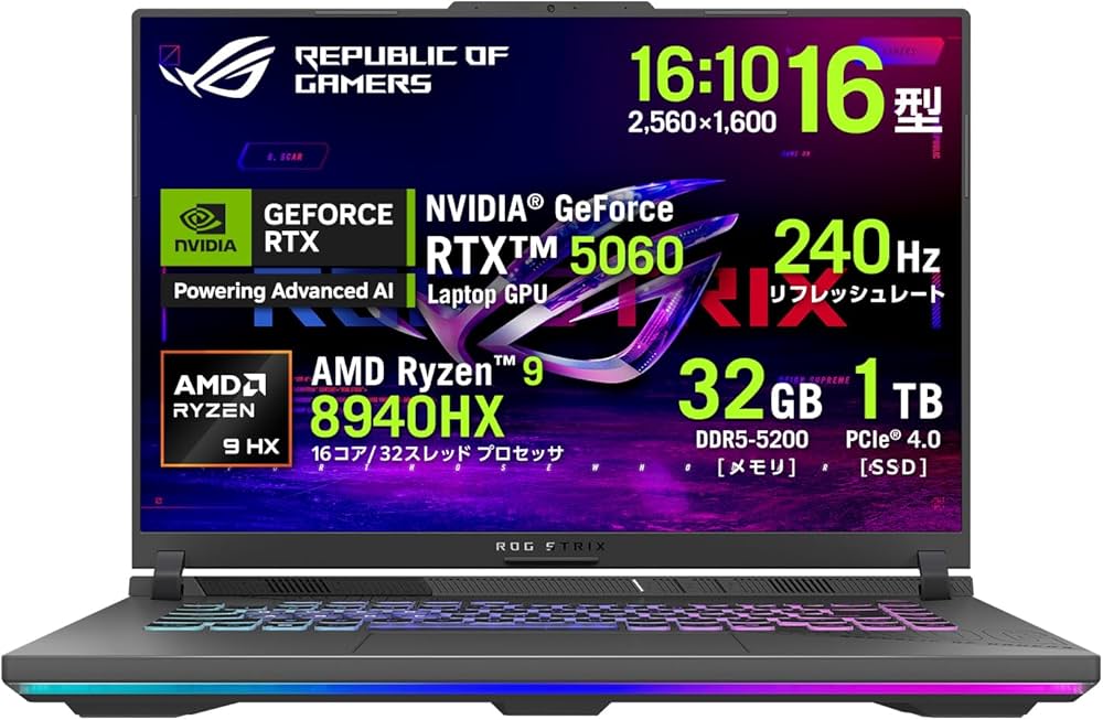 Amazon.co.jp: ASUS ゲーミングノートPC ROG Strix G16 G614PM