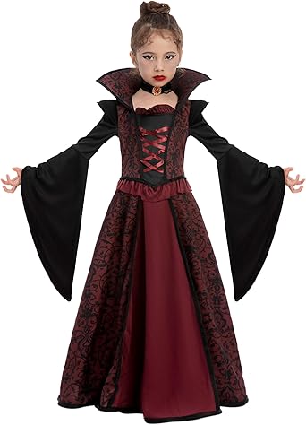 Girls Gothic Vampire Halloween Costume