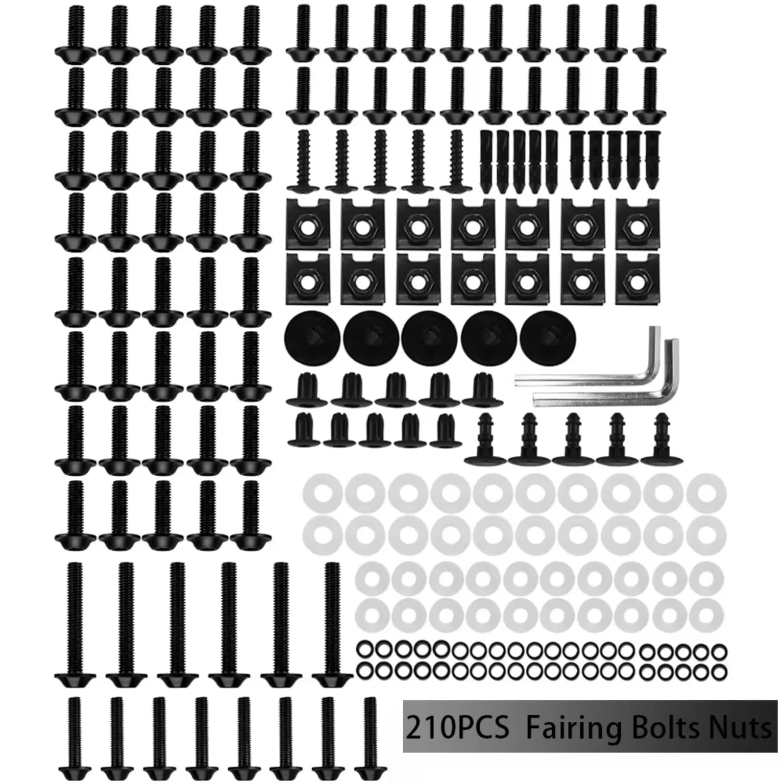 Compatibile Con Yamaha Per R15 Per R25 Per MT-07 Per MT-09 Per MT-10 Per FZ6 Moto 210 Pezzi Carenatura Completa Per Kit Di Bulloni Viti Per Carrozzeria Set Viti Moto