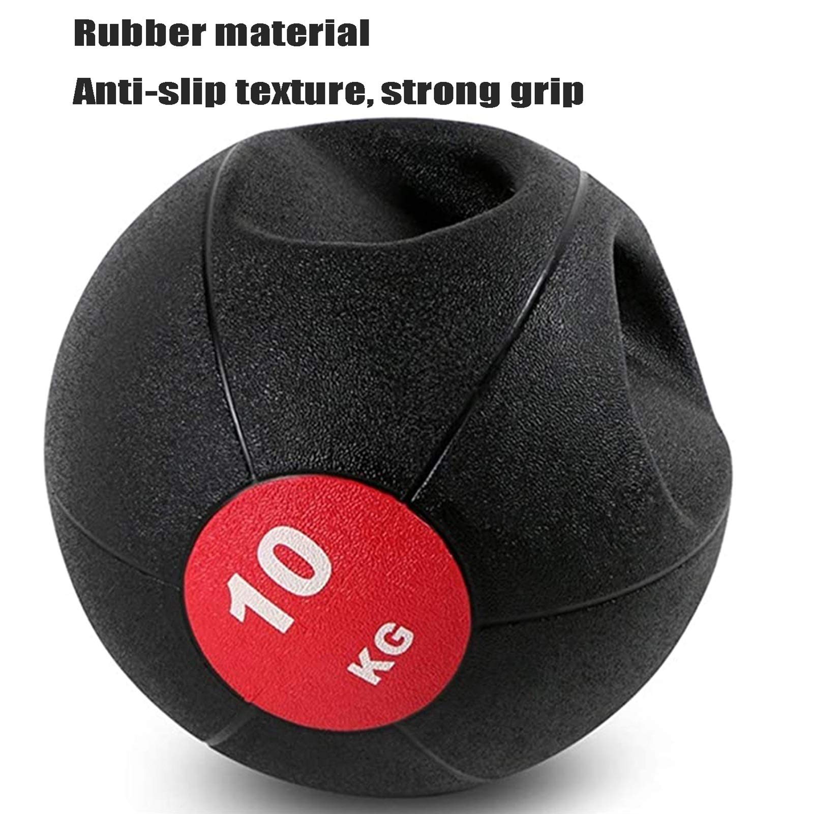 Palla Medica Palla di Medicina di Gomma Doppia Maniglia, Home Palestra Nucleo Forza Fitness Palla Fitness, 3 kg / 4 kg / 5 kg / 6 kg / 7 kg / 8kg / 9 kg / 10 kg (Size : 8kg/17.6lbs)