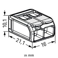 Vista 3 de 221-682 WAGO 221 Series Lever-Nuts® para ubicaciones peligrosas Conector de empalme de 2 conductores 20 – 10 AWG Carcasa transparente