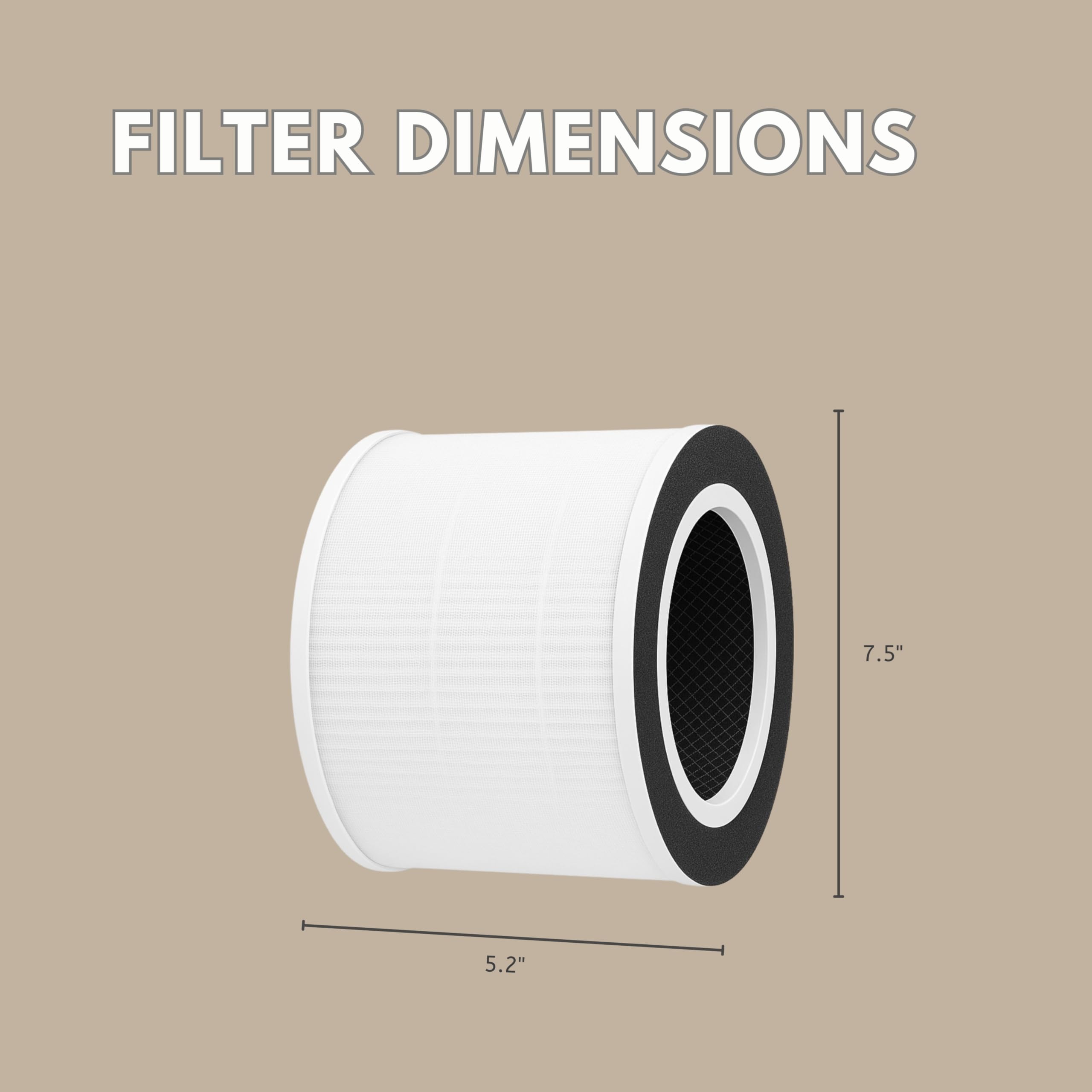 Nispira Filtros de repuesto HEPA 4 en 1 compatibles con purificador de aire Tredy TD-1500, paquete de 3