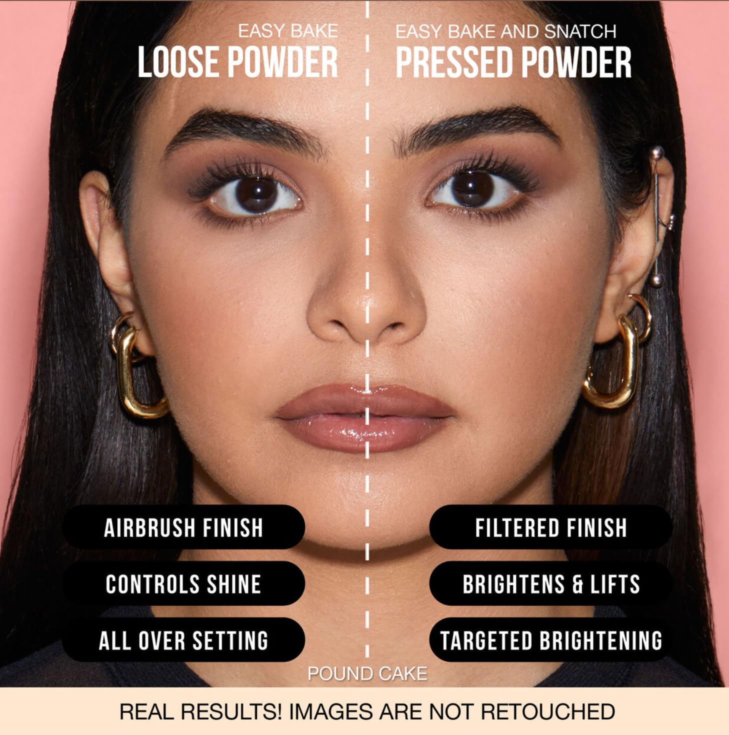 Huda Beauty Easy Bake and Snatch COMPACT POWDER - POUND CAKE