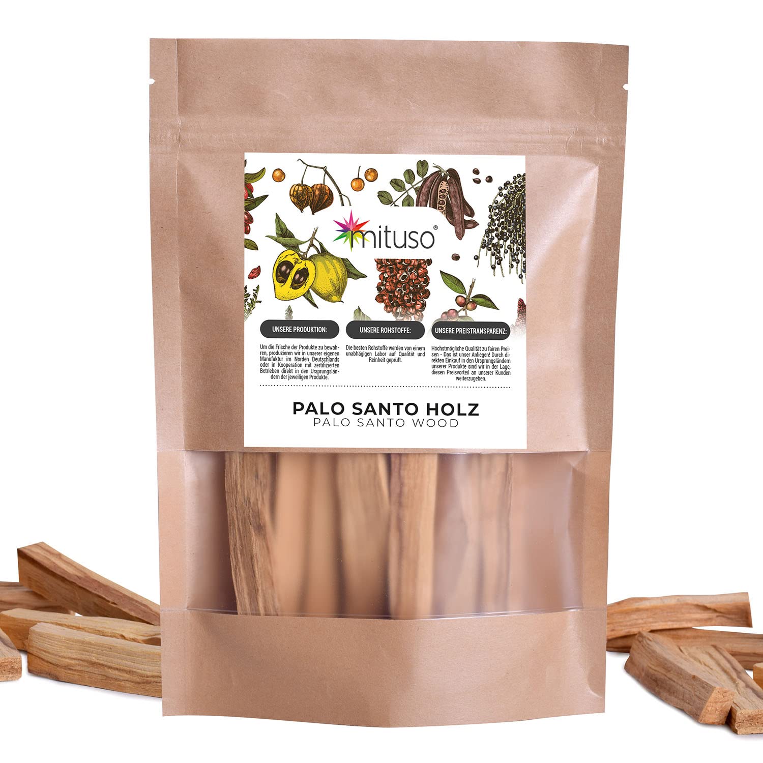 Palo Santo - Natural | Fine Logs - Highest Premium Quality & Fragrance - Cleaning | Protective House - Ideal for Meditation / Mituso