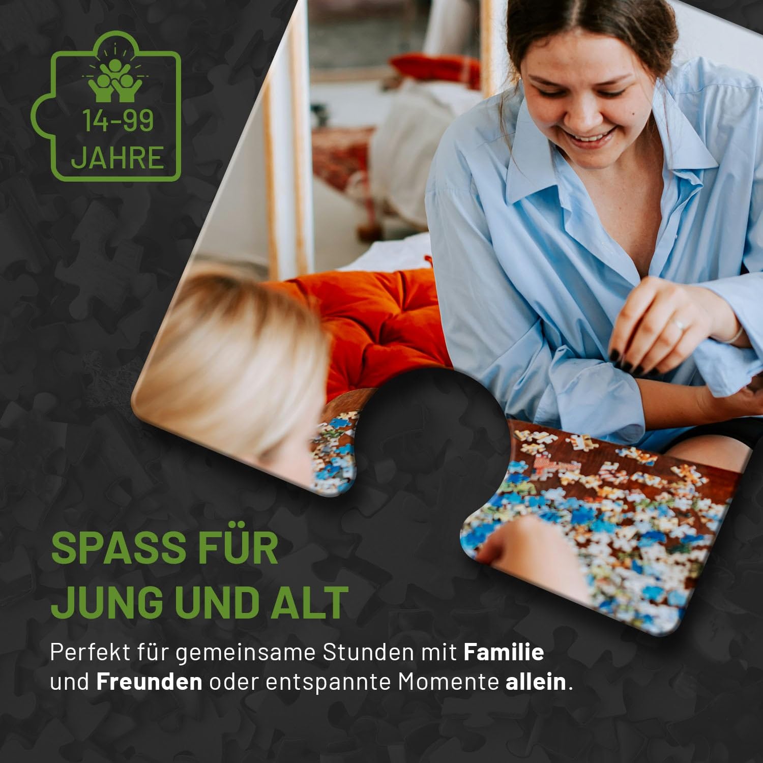 Black Box Puzzle 1000 Teile, Blackbox Puzzel mit Überraschungs-Motiv ohne Vorlage, Impossible Puzzle schwer für Erwachsene und Kinder ab 14 Jahren, Landschaft Edition 2021