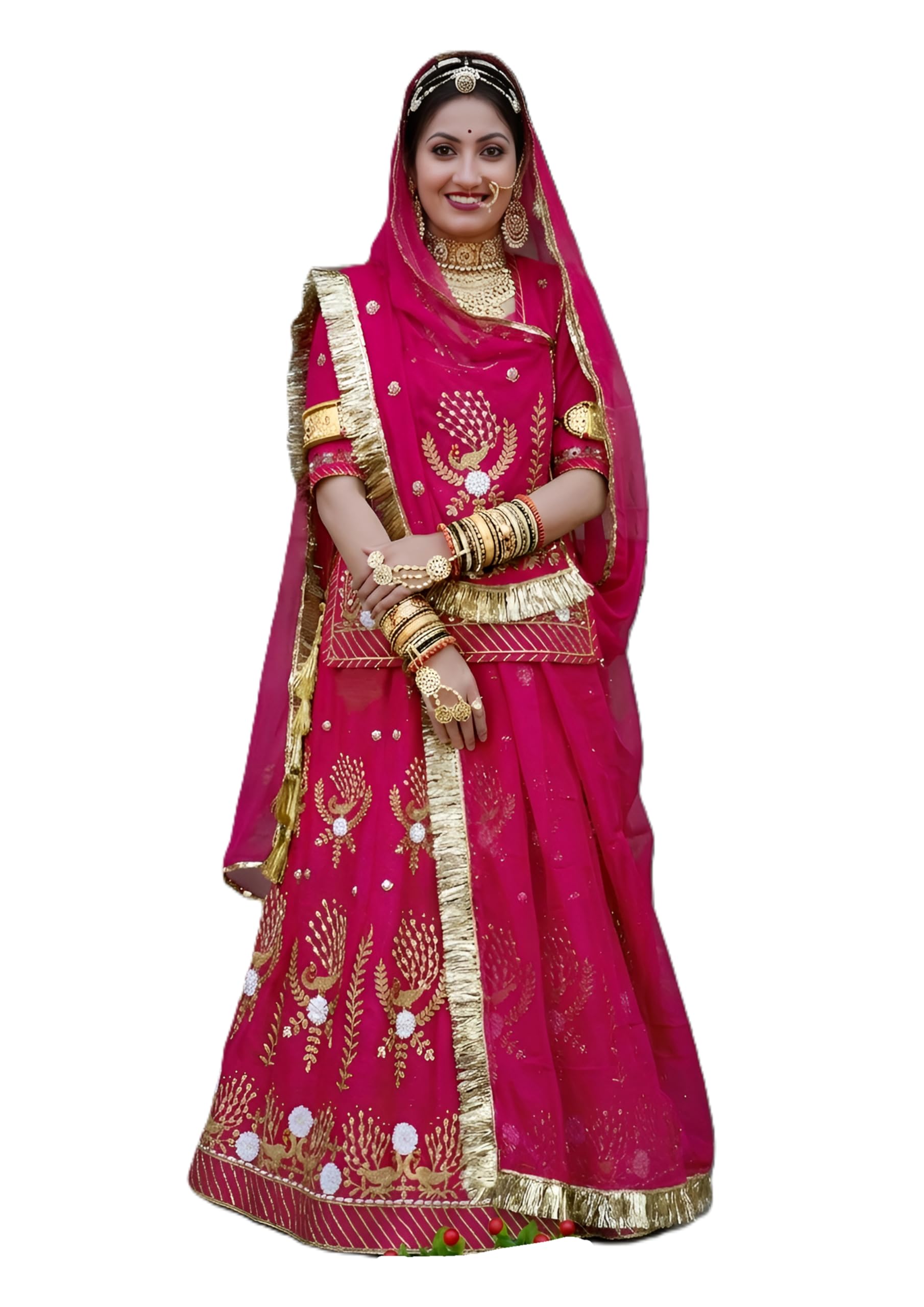 Latest Heavy sequins Work Semi Stitched Shimmer Silk Rajputi Poshak For Women Rajasthani Lehenga Choli (purple)-image-36