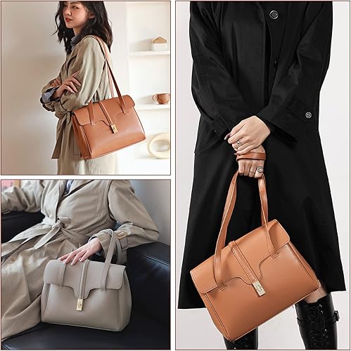 Miniatura 7 de POPSEWING Kit de bricolaje suave para 16 bolsas de mano para niñas, kit de trabajo de cuero con bolsa de costura para bolsa de hombro, kit de cuero