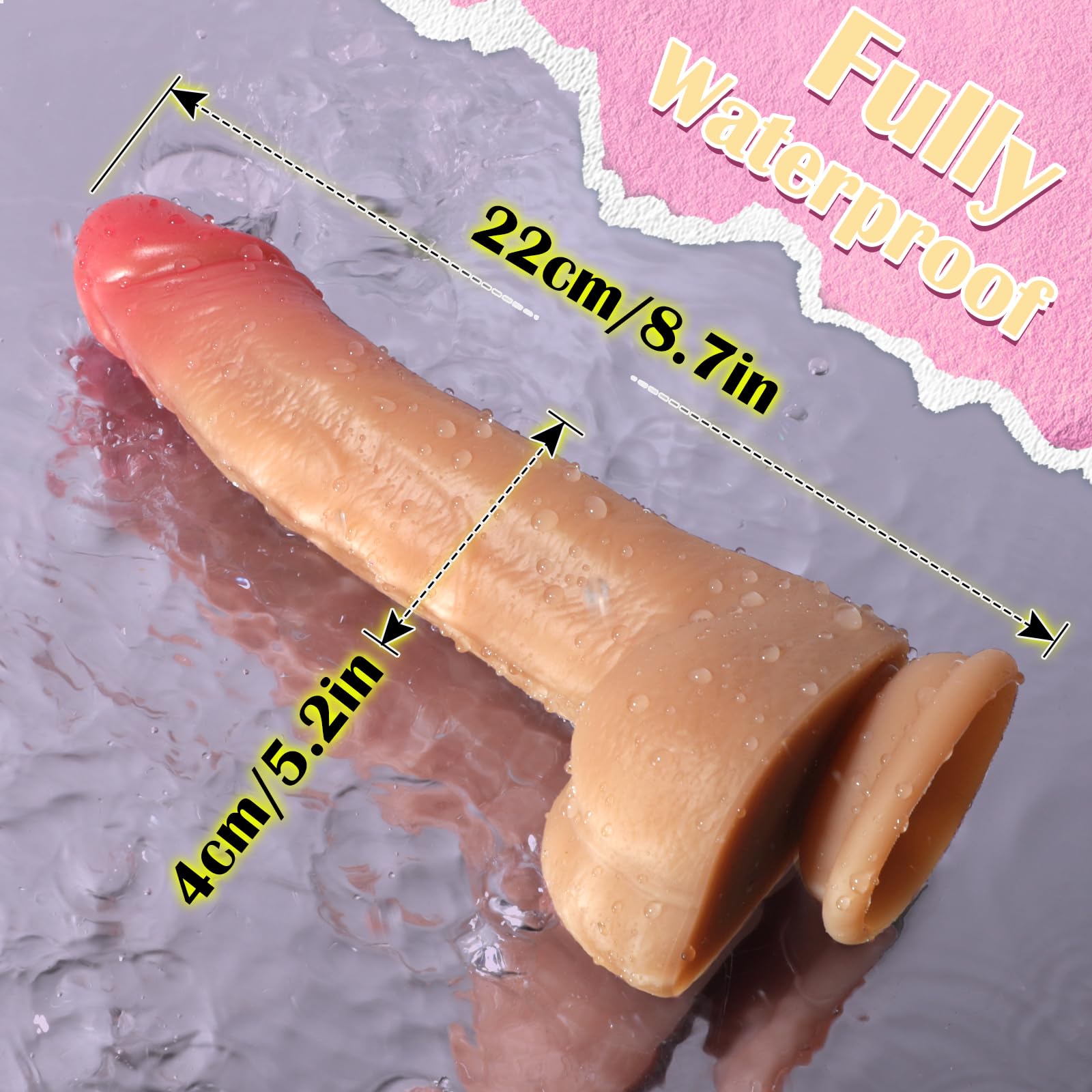 Sex Spielzeug für Die Frau Vibrator - Vibration für Frauen mit Stoßfunktion, Vibratorensets für Frauen Sexspielzeug Diloschwanz mit Saugnapf