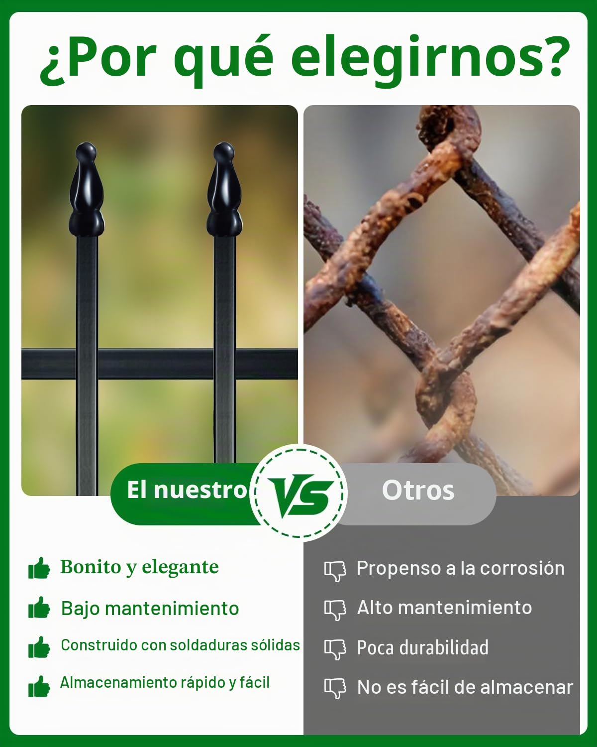 ARIFARO Valla Metálica Decorativa para Jardín de Pack de 5, 81cm alto x 61cm ancho Barrera para Animales, para Mascotas Perros, Valla de Jardín para Exteriores Patio Césped Jardín Macizo de Flor