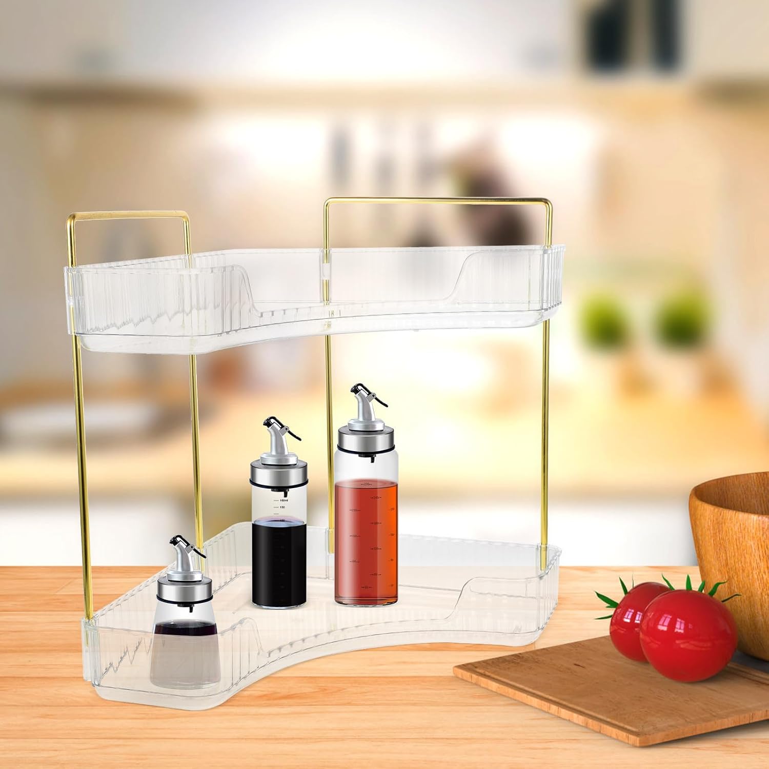 Tier Triangle Storage Shelf for Corner Kitchen Bathroom Use