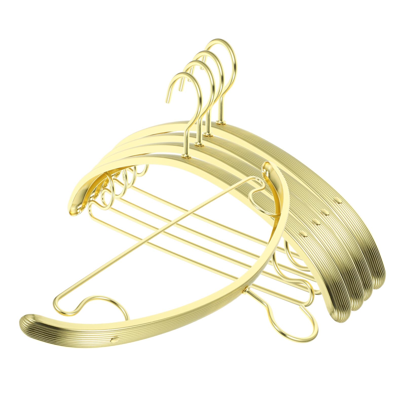 Platzsparende Hosenbügel 5 Stück-Pack aus Aluminiumlegierung, Gold