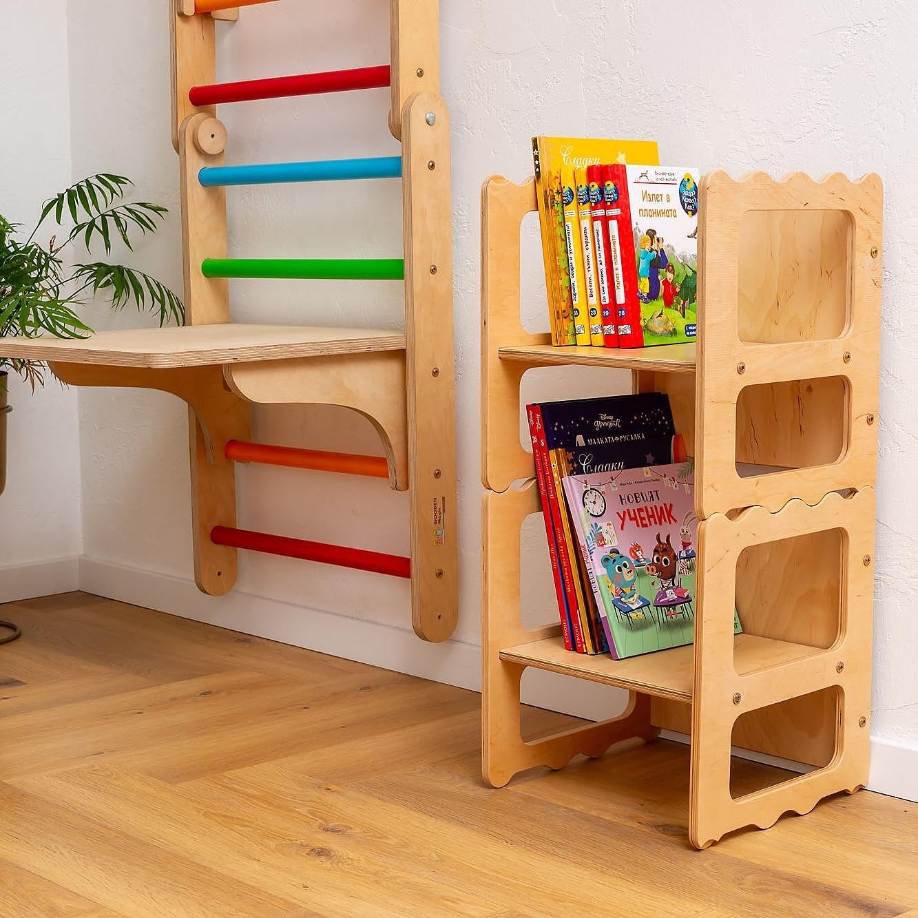 LATRANS Tabouret réversible pour enfants - Chaise avec 3 hauteurs d'assise - Tabouret multifonction en bois pour bébé (1)