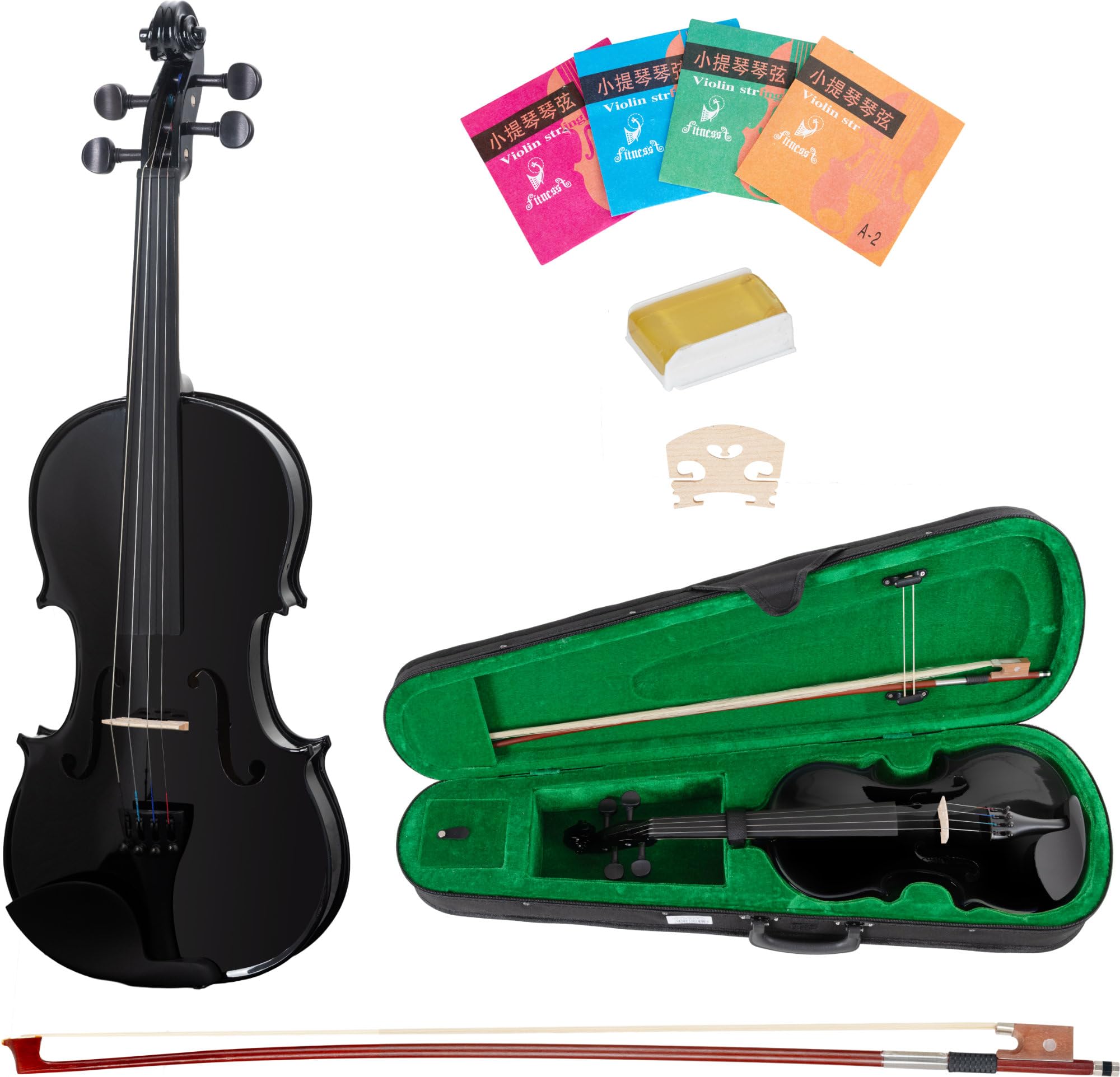 Classic Cantabile VP-100BK Conjunto De Violín 4/4 Negro, Tamaño: 4/4