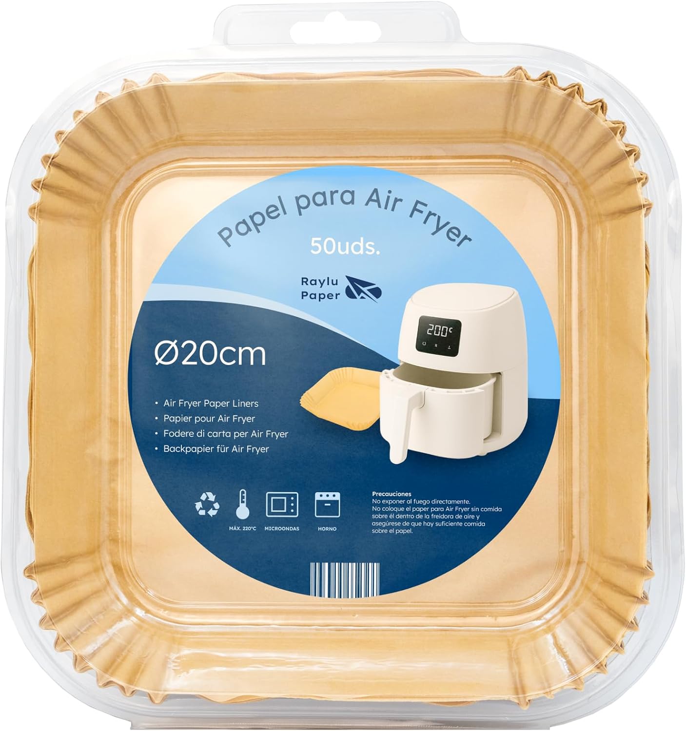 Air Fryer Paper 50 Pieces Square 20cm Disposable Non-Stick Coating Accessories for Deep Fryer, Oven and Microwave (20cm Square) Air Fryer Paper 50 Pieces Square 20cm Disposable Non-Stick Coating Accessories for Deep Fryer, Oven and Microwave (20cm Square)