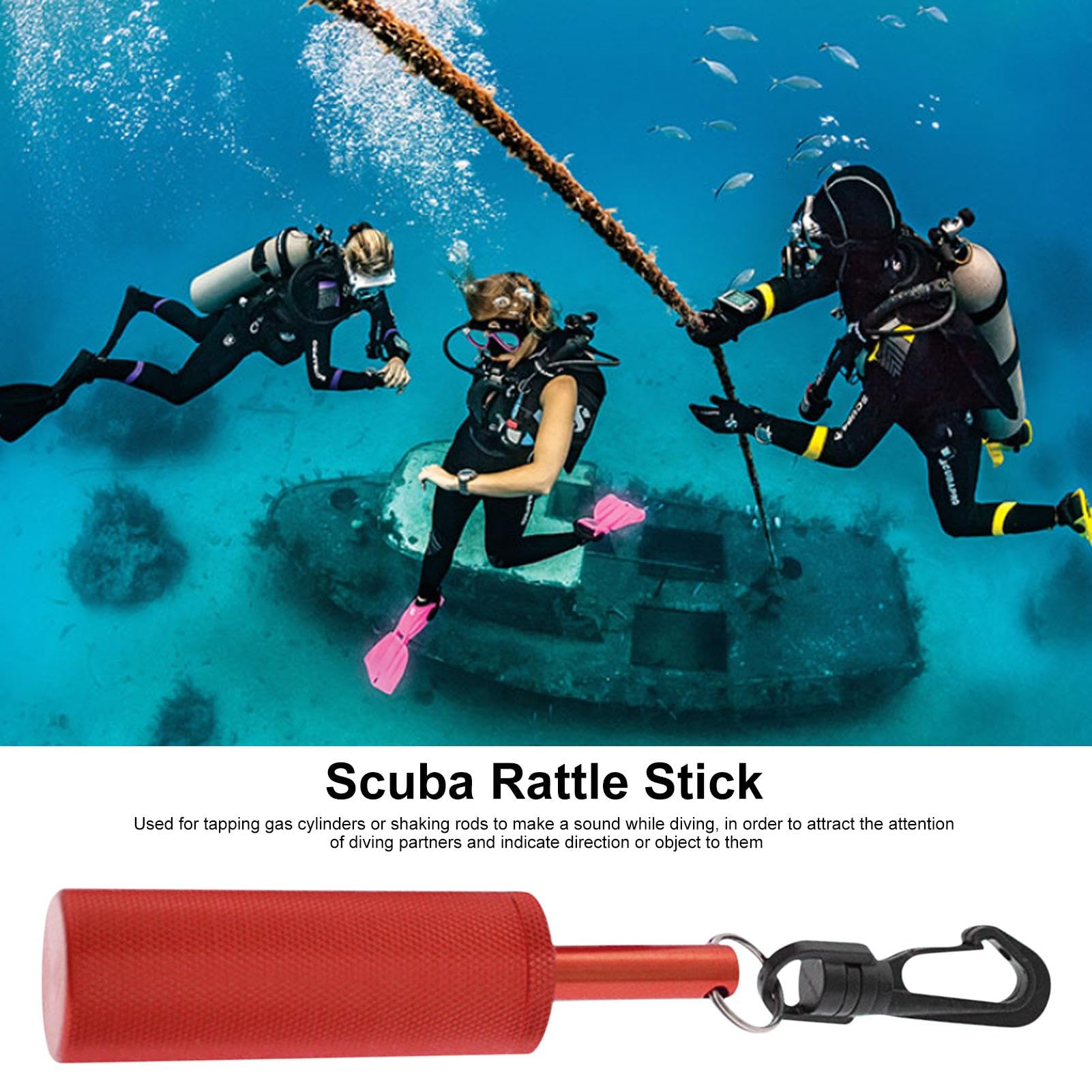 Hochet de plongée - Shaker de plongée, Shaker sous- en d'aluminium pour plongée sous-Marine avec Clip | Dispositif de Communication sous-Marine, Cloche de signalisation, générateur Bruit